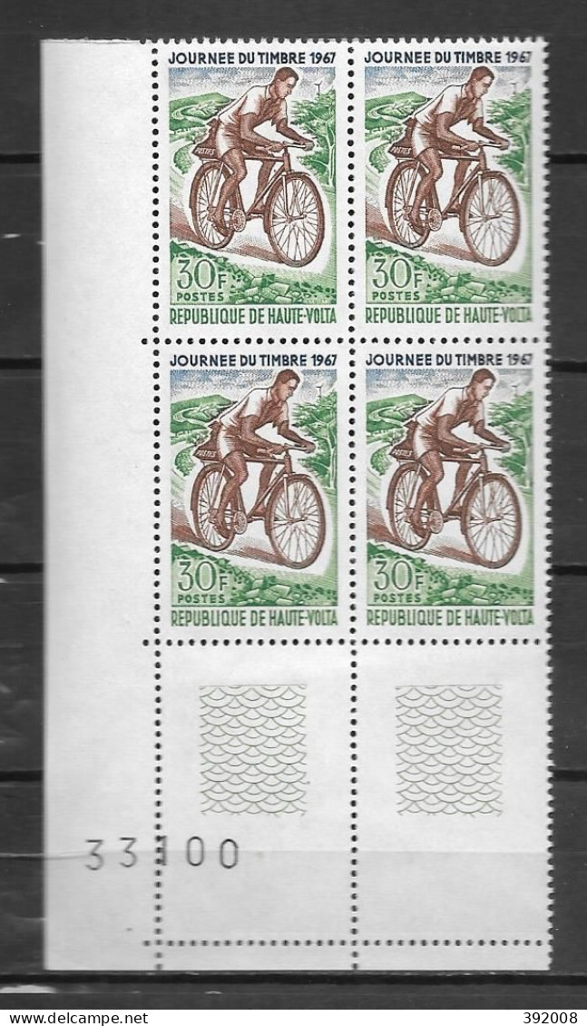 1967 - N° 182**MNH - Journée Du Timbre - Bloc De 4 - 2 - Upper Volta (1958-1984)