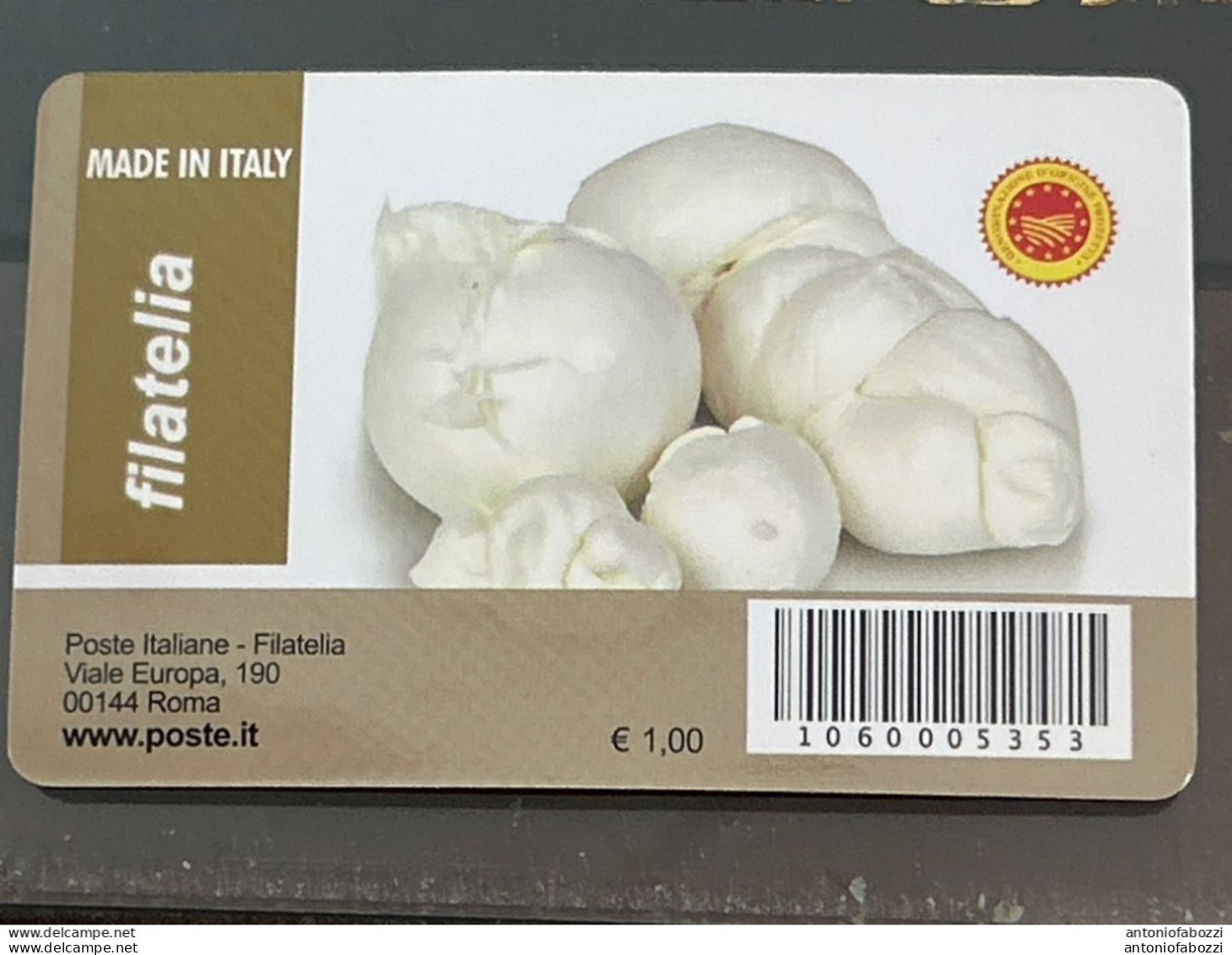 25 Tessere Filateliche Italia - 2011 - Made In Italy - Formaggi - Mozzarella Di Bufala Campana - Cartes Philatéliques