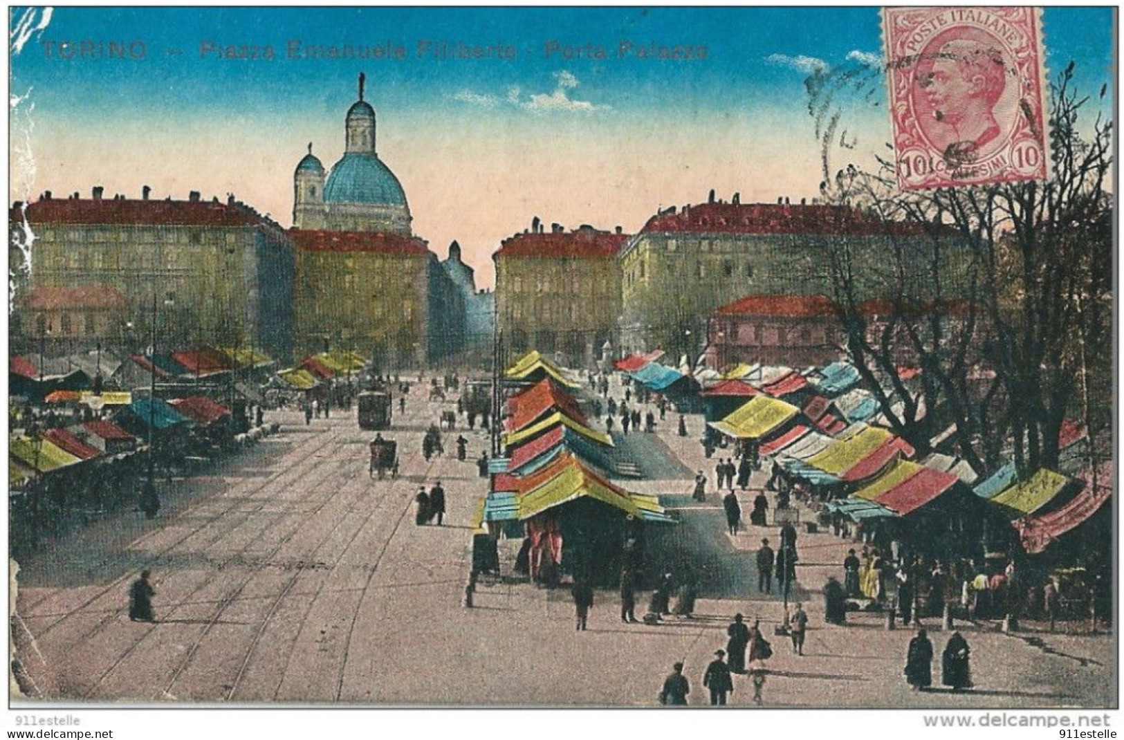 TORINO -  Piazza EMANUELE  FILIBERTO -  PORTA   PALAZZO   ,(  Voir Verso ) - Orte & Plätze