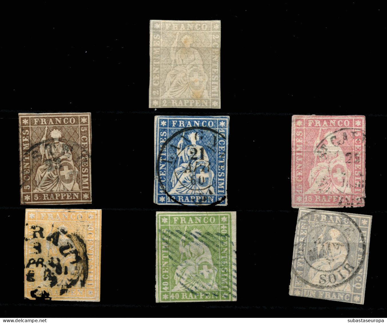 SUIZA. Ø 26/31. Algún Valor Matasellos Dudoso. Calidad Regular. Examinar. Cat. 1300 €. - Unused Stamps