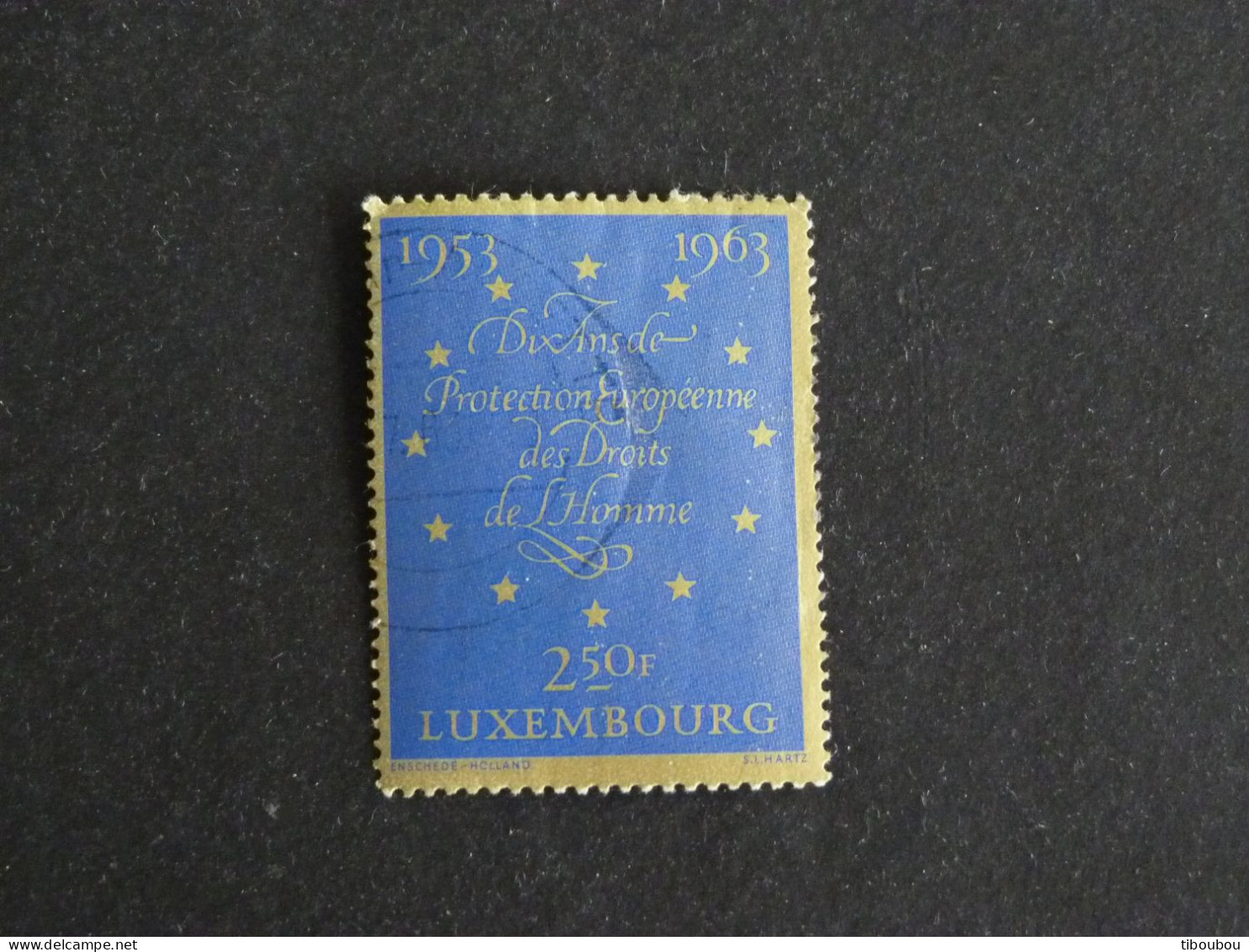 LUXEMBOURG LUXEMBURG YT 633 OBLITERE - CONVENTION EUROPEENNE DROITS HOMME - Used Stamps