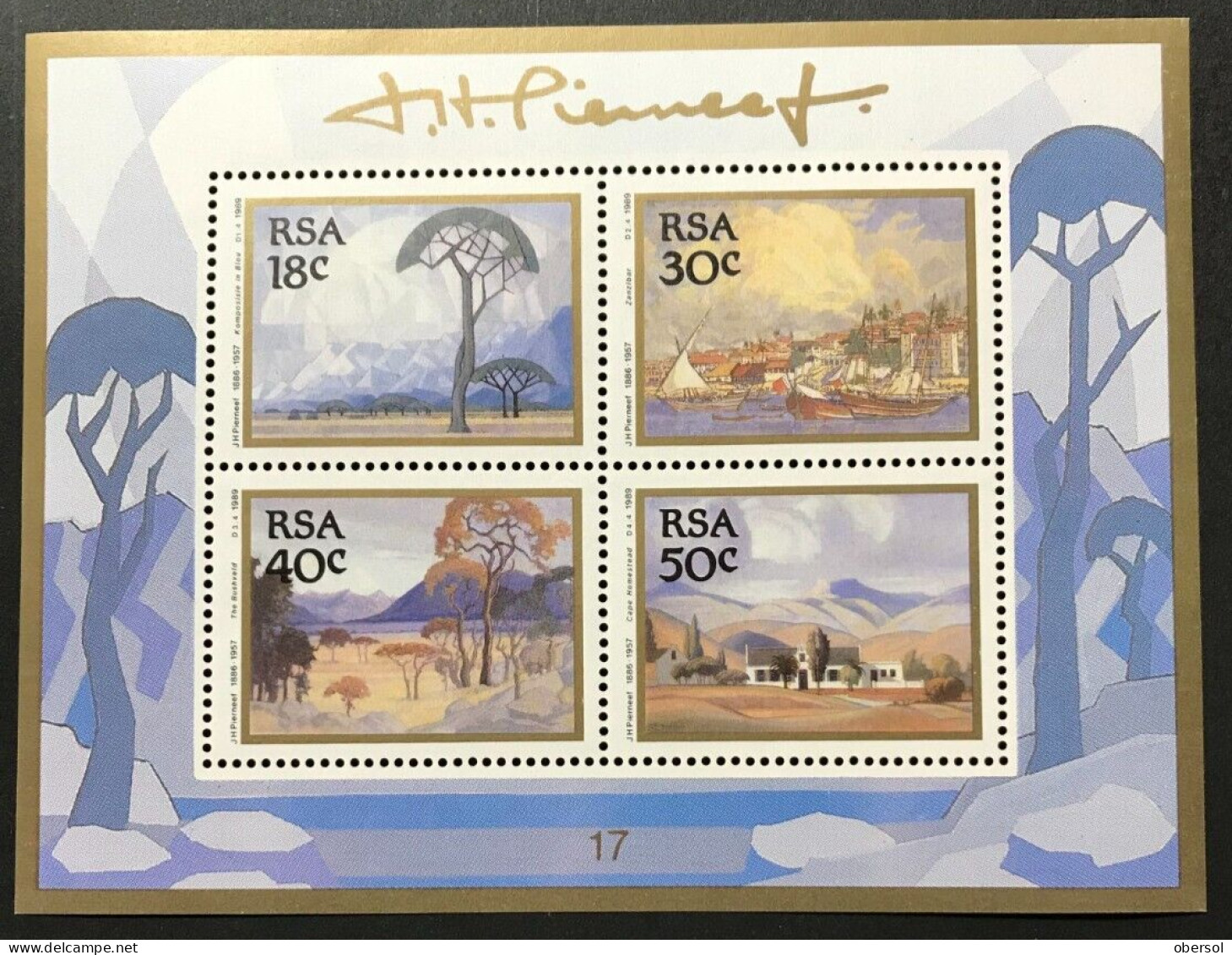 South Africa Stamps 1989 Pierneef Art Paintings Minisheet MNH - Neufs