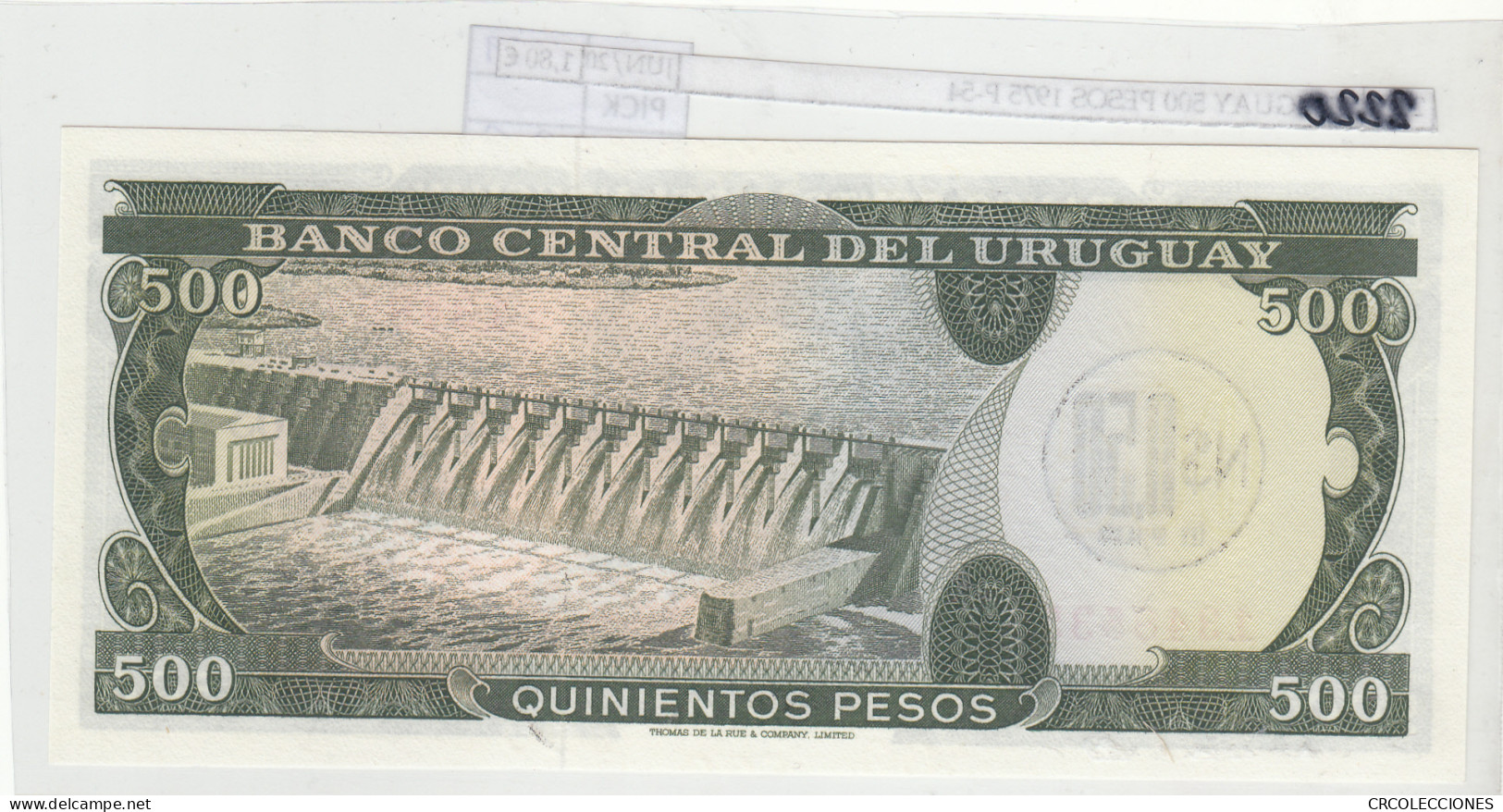 BILLETE URUGUAY 500 PESOS 1975 P-54 - Other - America