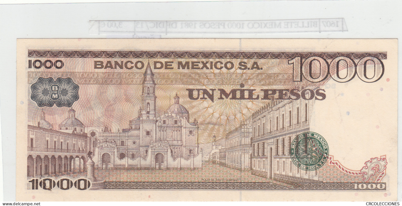 BILLETE MEXICO 1000 PESOS 1981 P-76c XX  - Autres - Amérique