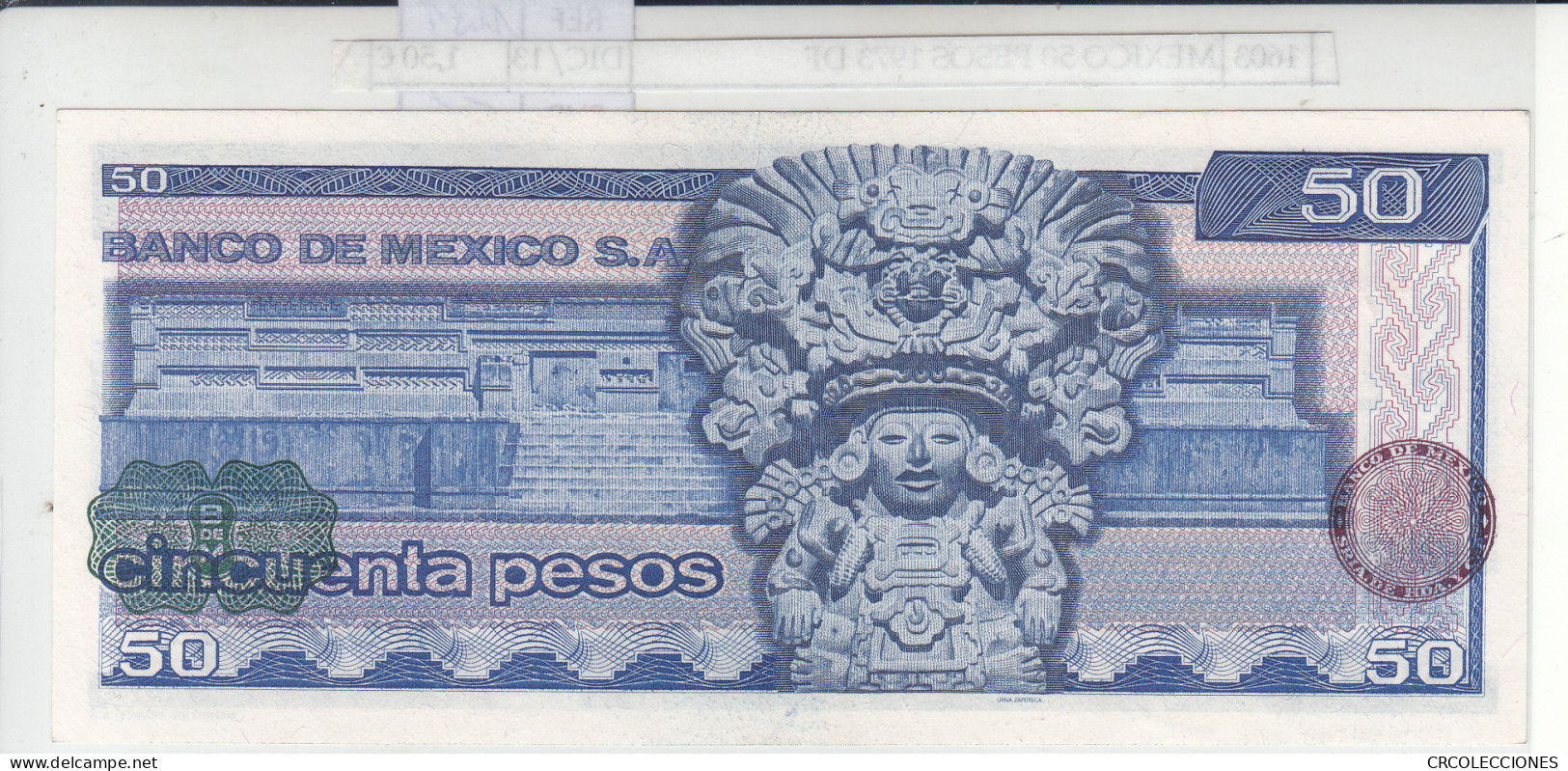 BILLETE MEXICO 50 PESOS 1973 P-65a.1  - Autres - Amérique