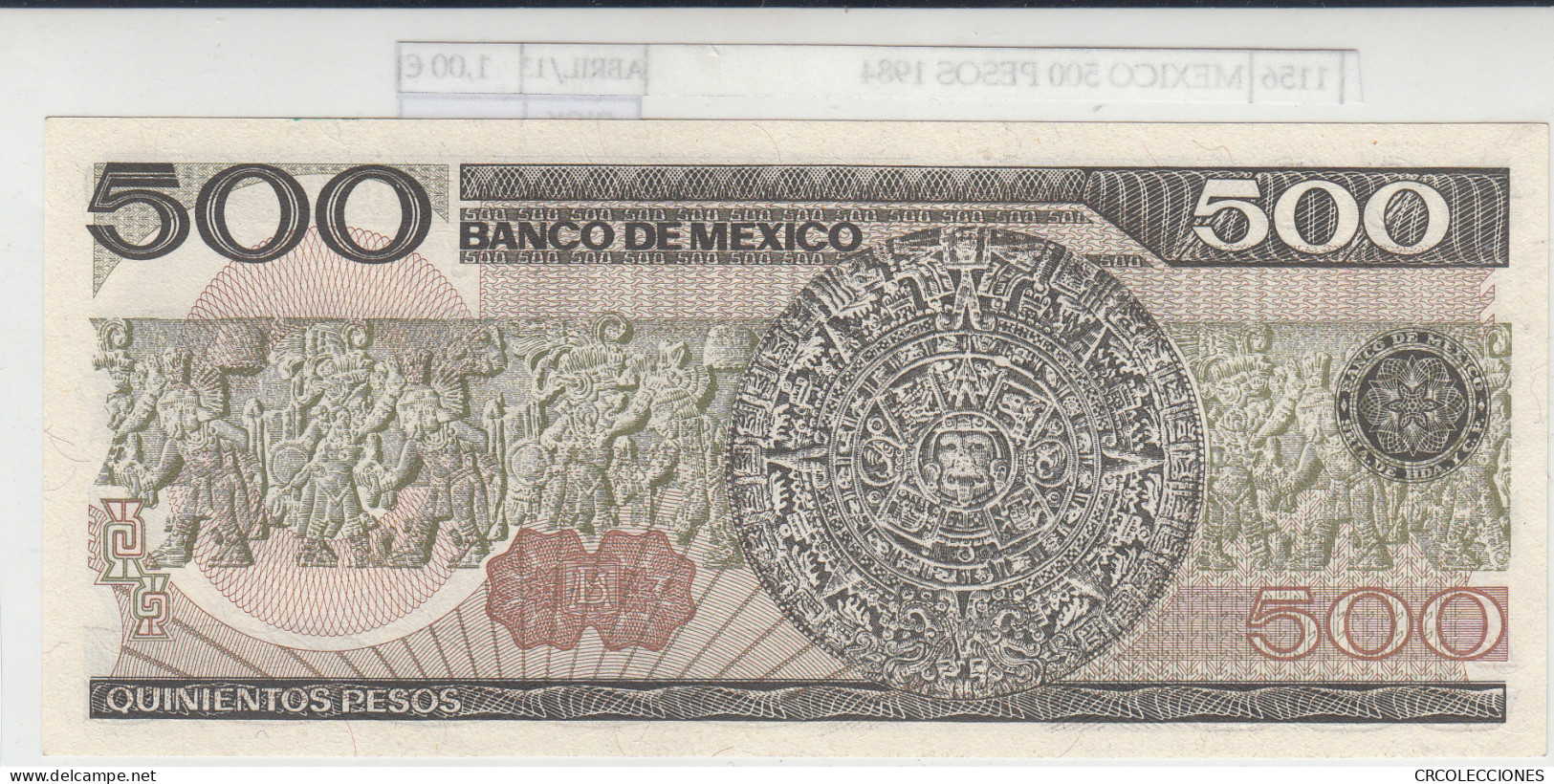 BILLETE MEXICO 500 PESOS 1984 P-79b.6  - Autres - Amérique