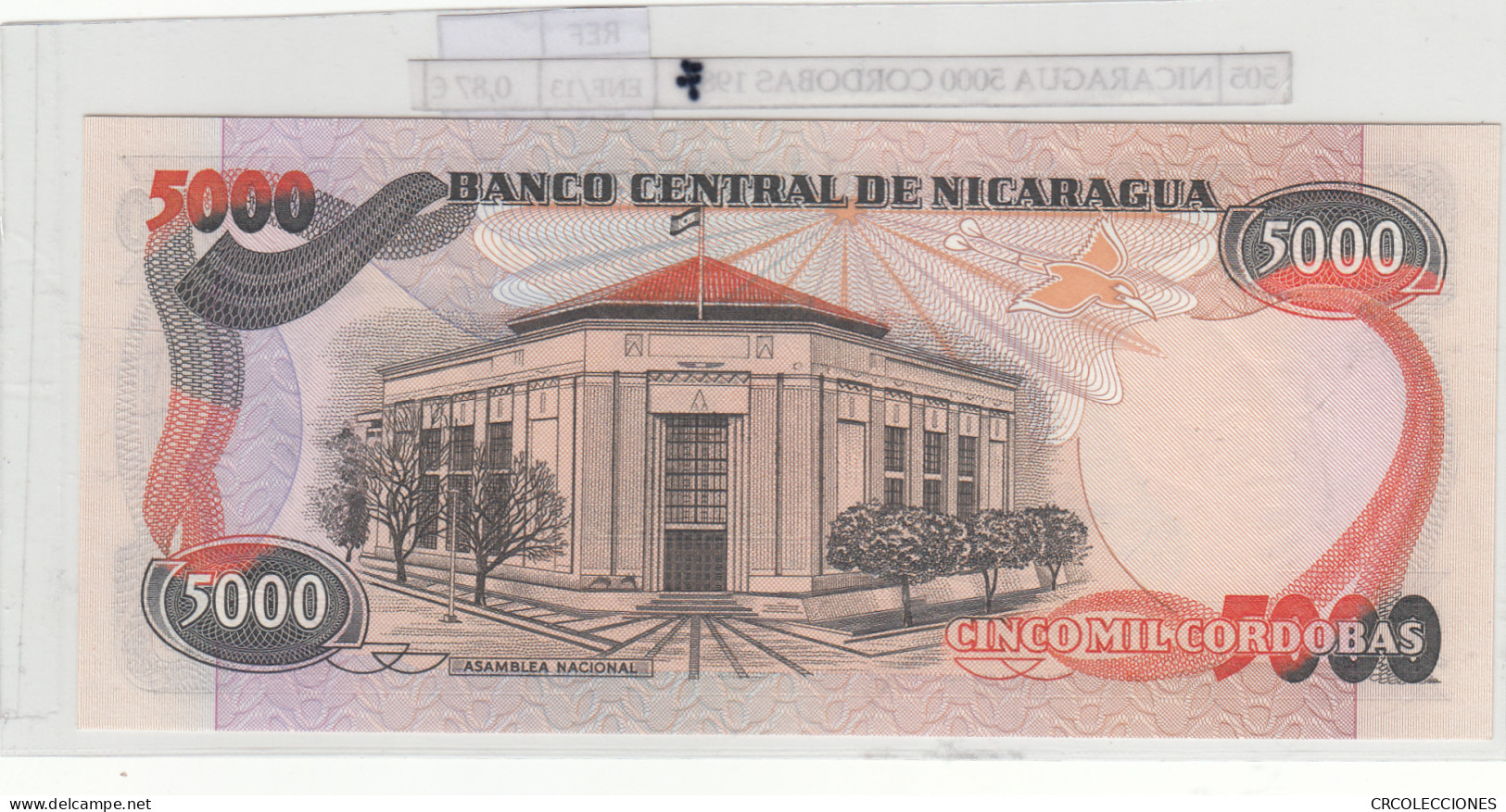 BILLETE NICARAGUA 5.000 CORDOBAS 1985 P-146 - Other - America