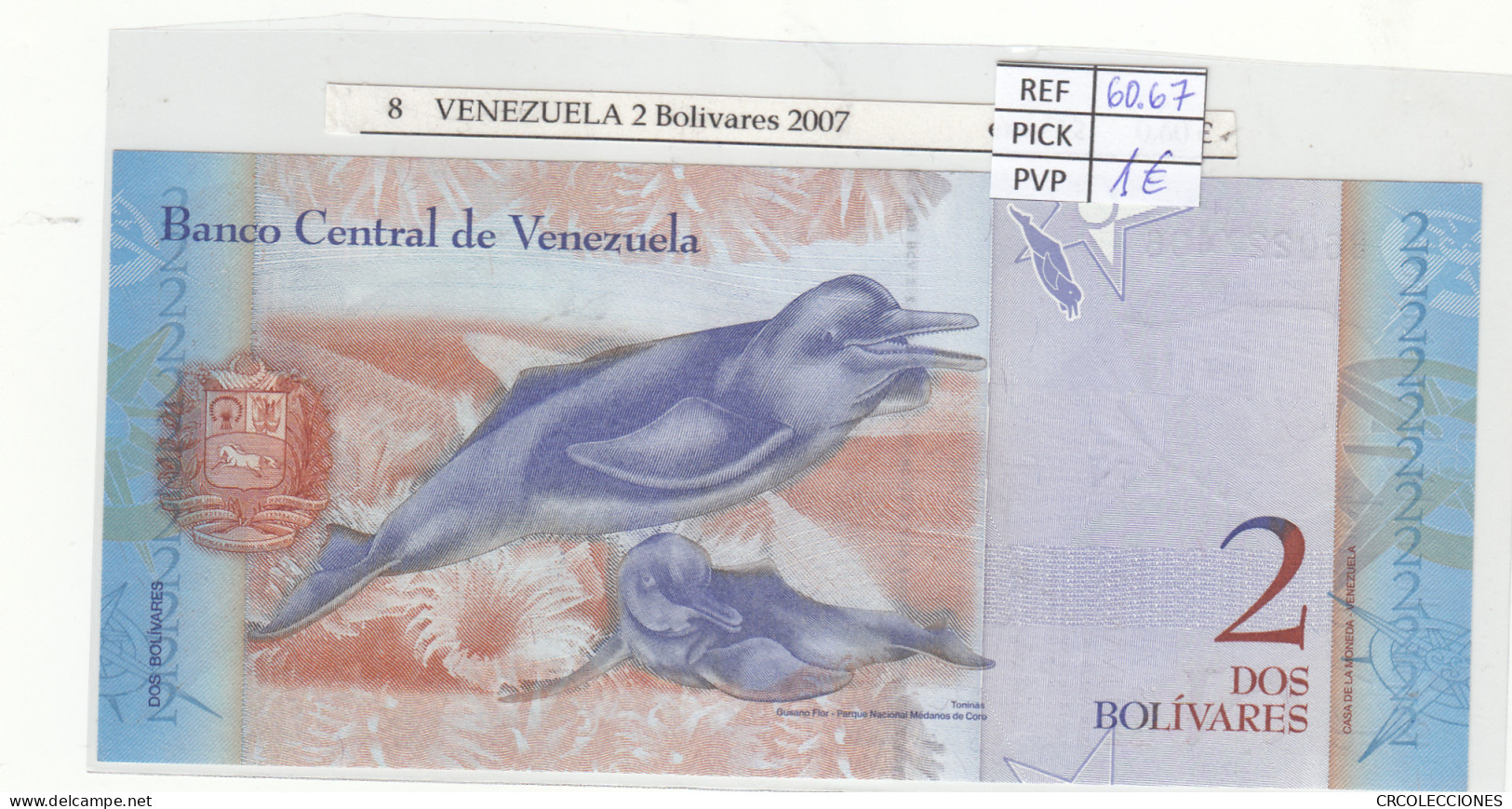 BILLETE VENEZUELA 2 BOLIVARES 2007 P-88a - Autres - Amérique