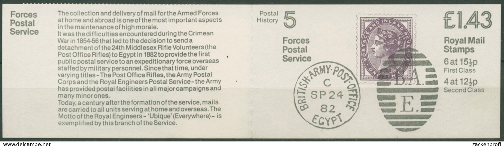 Großbritannien 1982 Postgeschichte: Postal Service MH 60 D Postfrisch (D74543) - Booklets