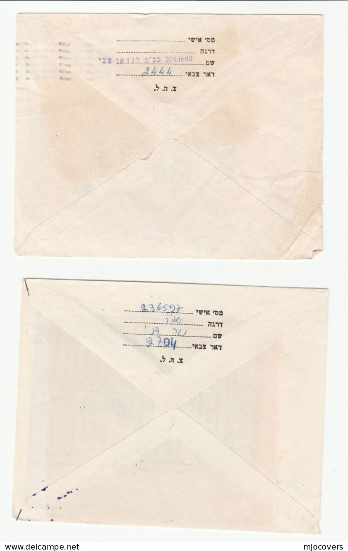 1972 ZAHAL Unit 2444 & Unit 2704 ISRAEL Illus MILITARY COVERS Army SOLDIERS KEEP SECRETS Cover Stamps - Briefe U. Dokumente