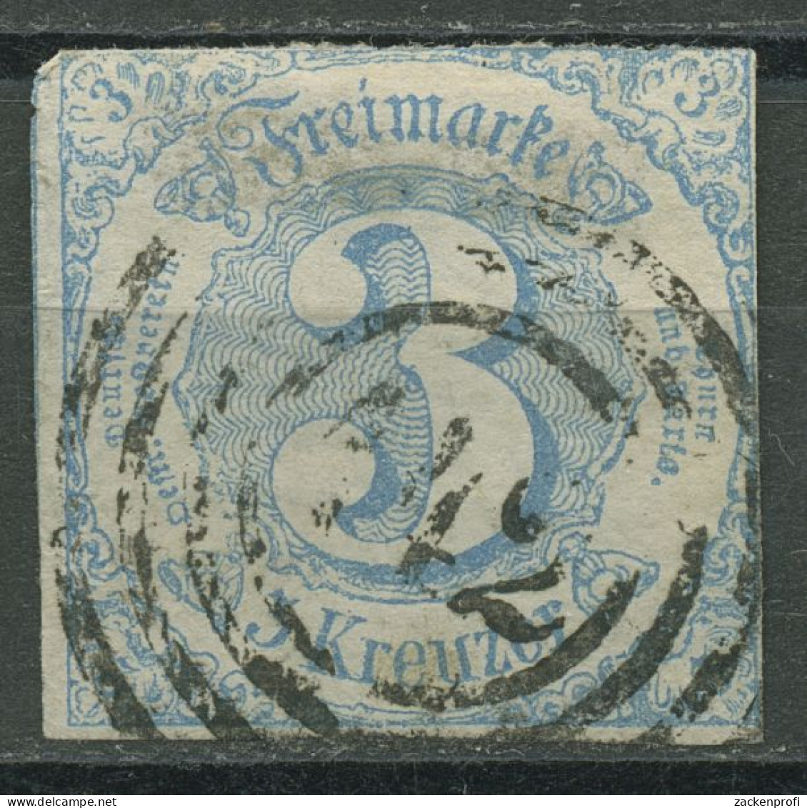 Thurn Und Taxis 1859/61 3 Kreuzer 21 Gestempelt, Dünn - Otros & Sin Clasificación