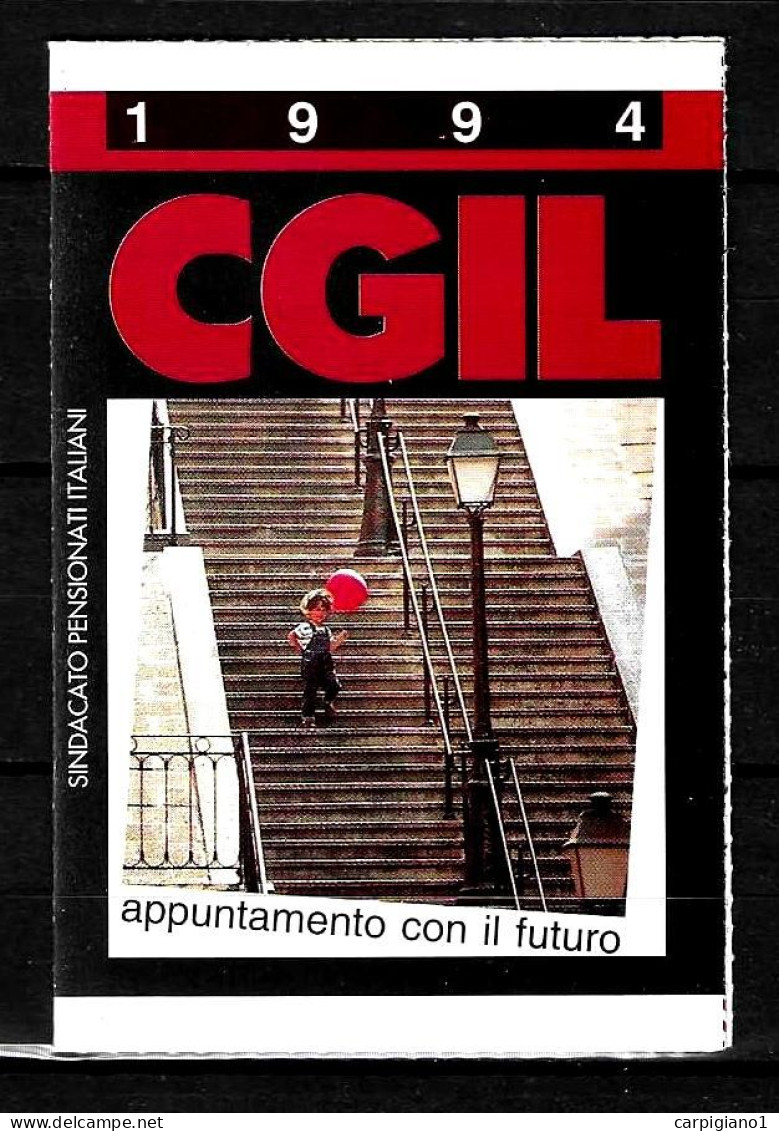 1994 Tessera Sindacato CGIL Confederazione Generale Italiana Del Lavoro - Lidmaatschapskaarten