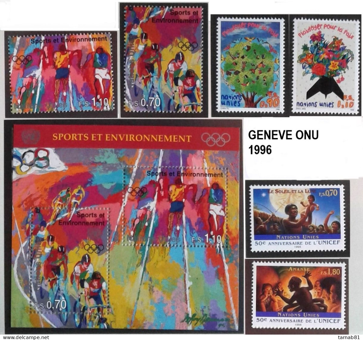 ONU Genève années complètes 1969-1979 1980 -1989 1990 1991 1992 1993 1994 1995 1996 1997 1998 1999 2000