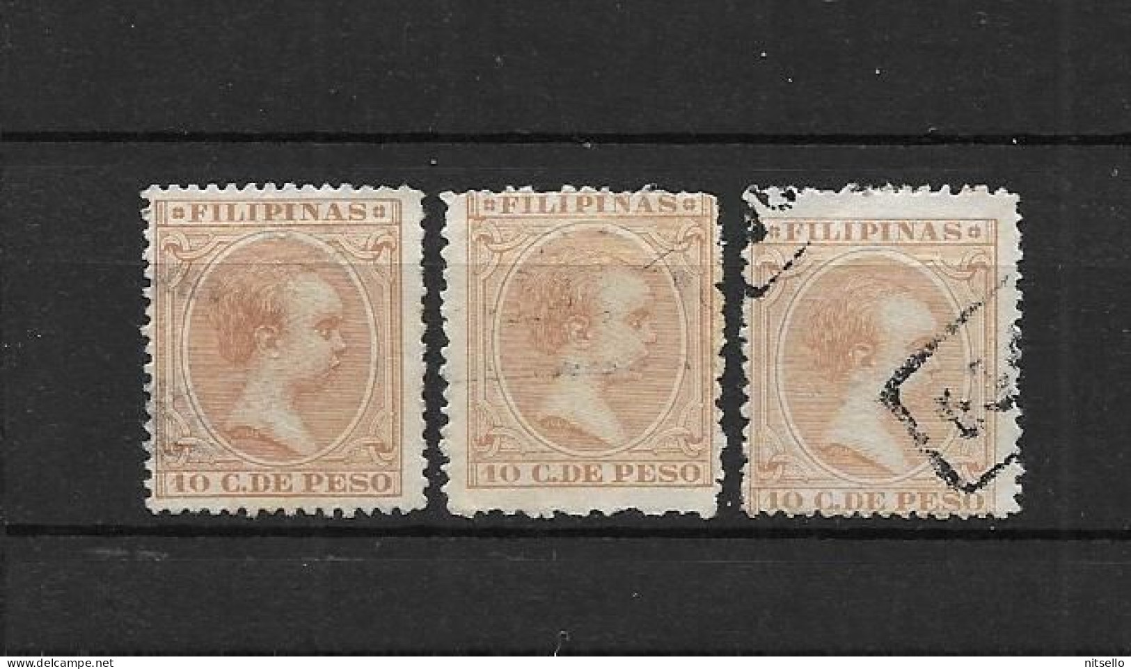 LOTE 2174 D /// (C030) FILIPINAS 1894  EDIFIL Nº:114 X3   CASTAÑO CLARO     ¡¡¡ OFERTA - LIQUIDATION - JE LIQUIDE !!! - Philipines