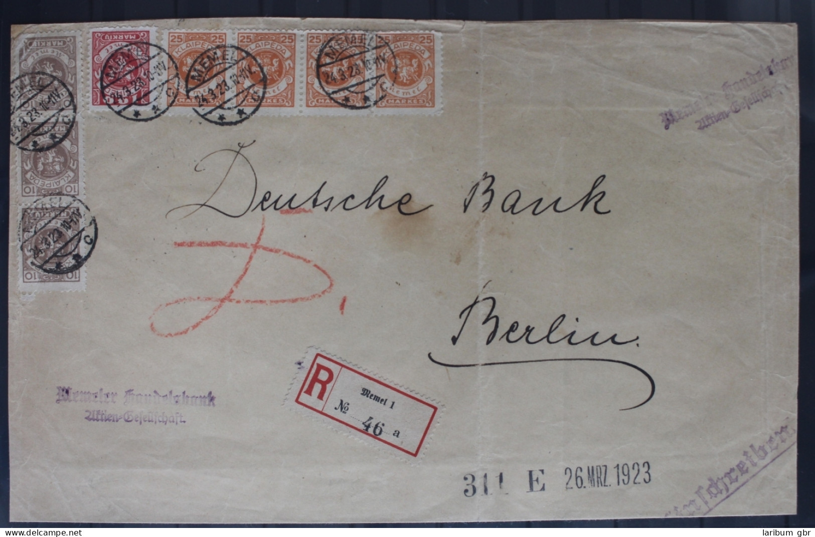 Memel 3x 141,4x 143,146 Auf Brief Als Mischfrankatur E-Brief Nach Berlin #BB322 - Memelland 1923