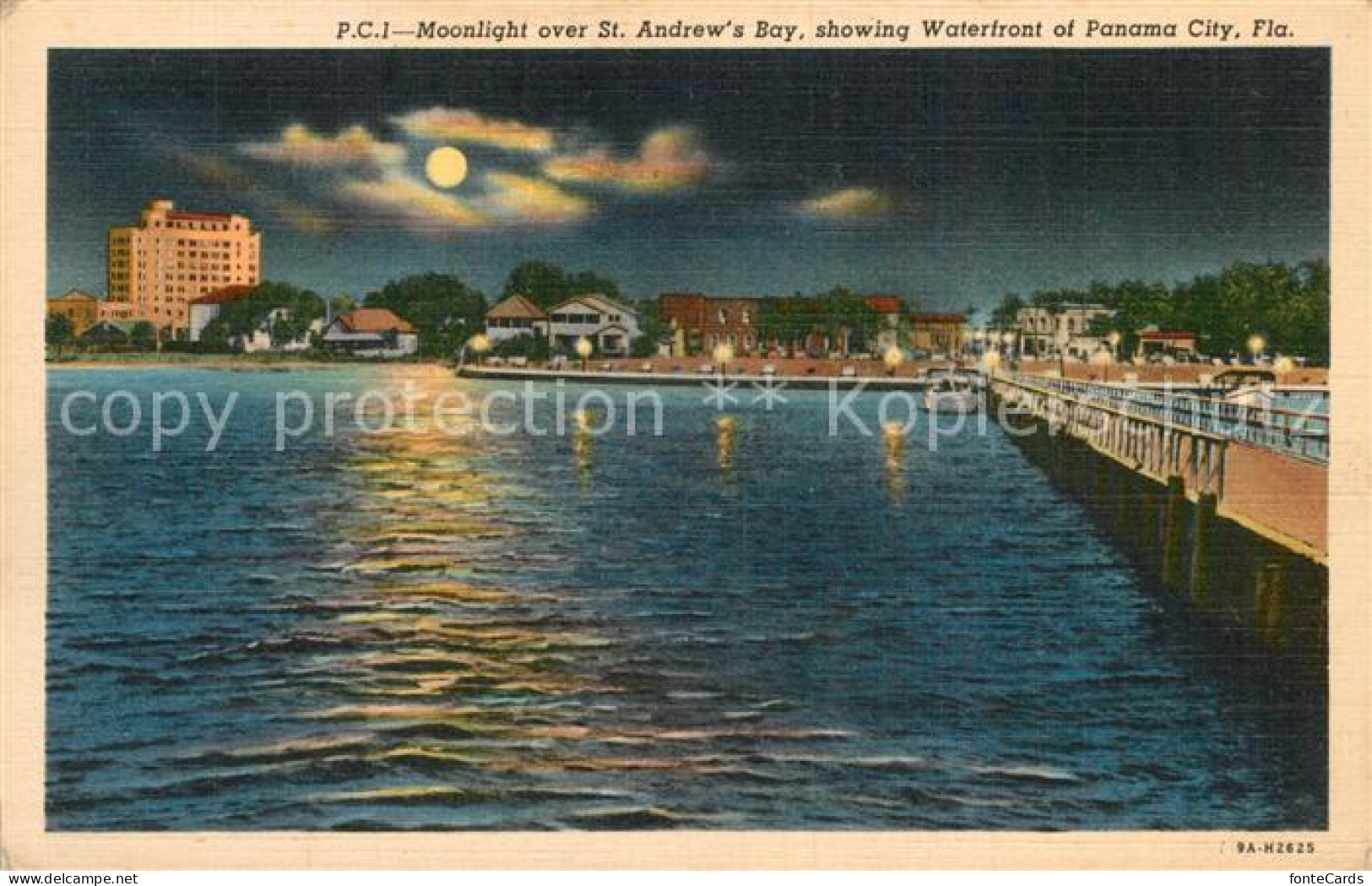 73557493 Panama_City_Florida Moonlight Over St Andrew's Bay Waterfront - Other & Unclassified