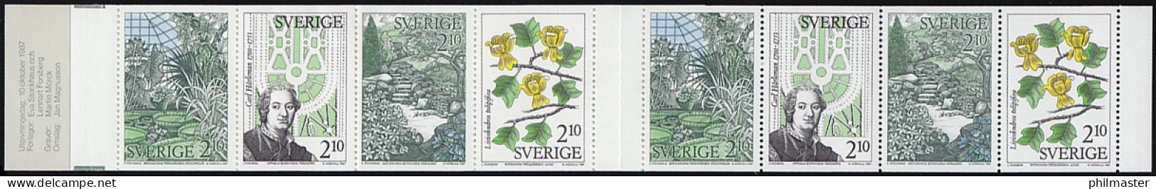 Markenheftchen 125 Botanischer Gärten - Stockholm, Uppsala, Göteborg, ** - Non Classés