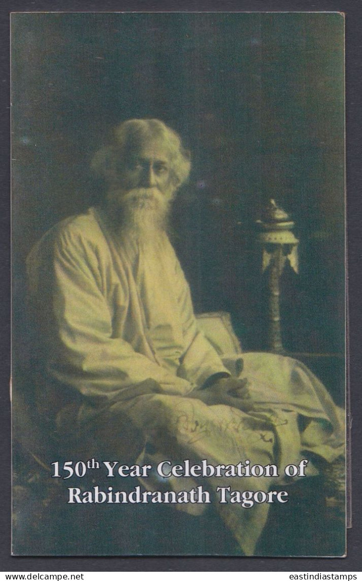 Inde India 2010 Mint Stamp Booklet Rabindranath Tagore, Nobel Prize, Literature, Poet, Poem, Drama, Theatre - Other & Unclassified