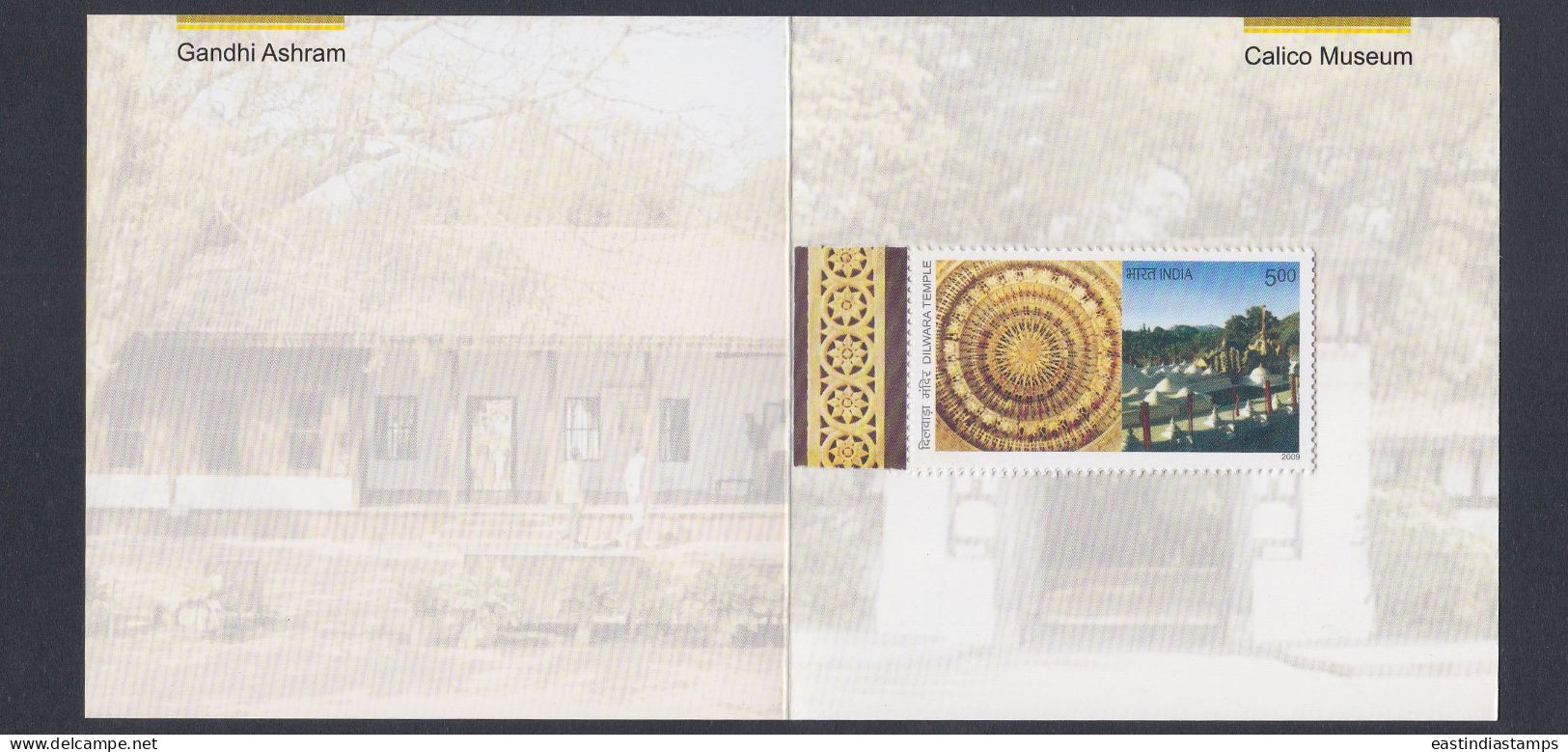 Inde India 2010 Mint Stamp Booklet Gujarat, Gandhi Ashram, Calico Museum - Andere & Zonder Classificatie