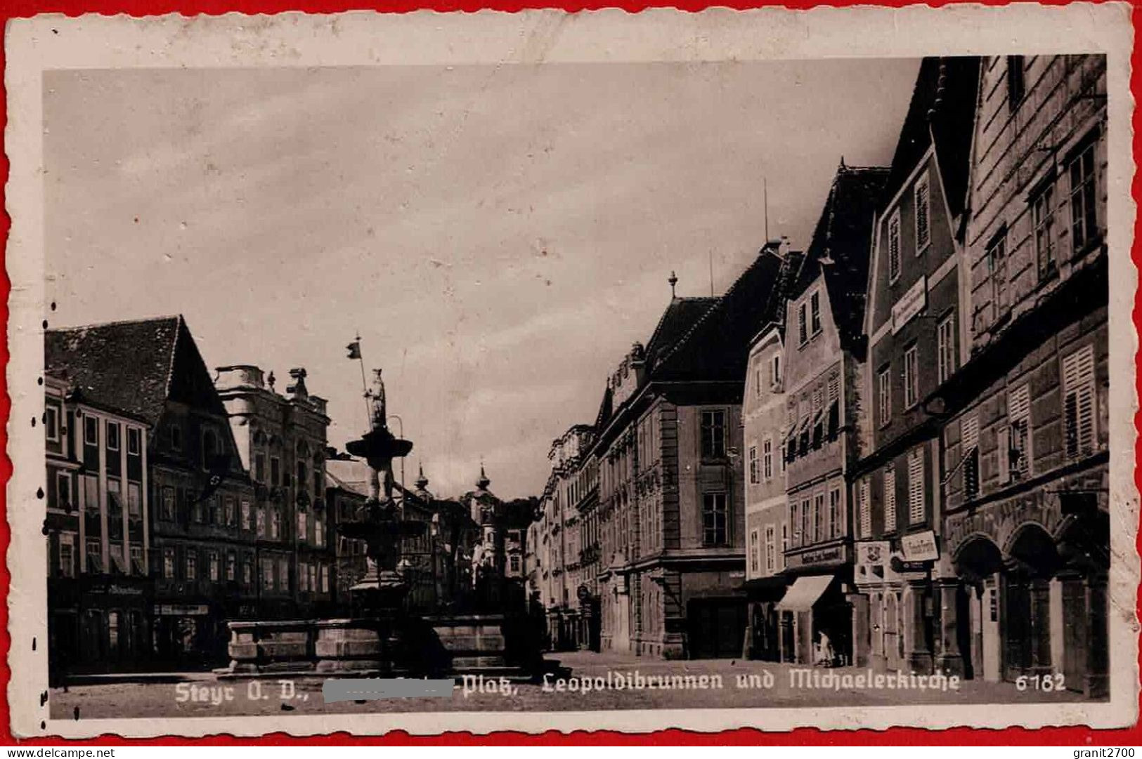 Steyr O.D. Leopoldibrunnen Und Michaelerkirche. Feldpost 1940 - Steyr