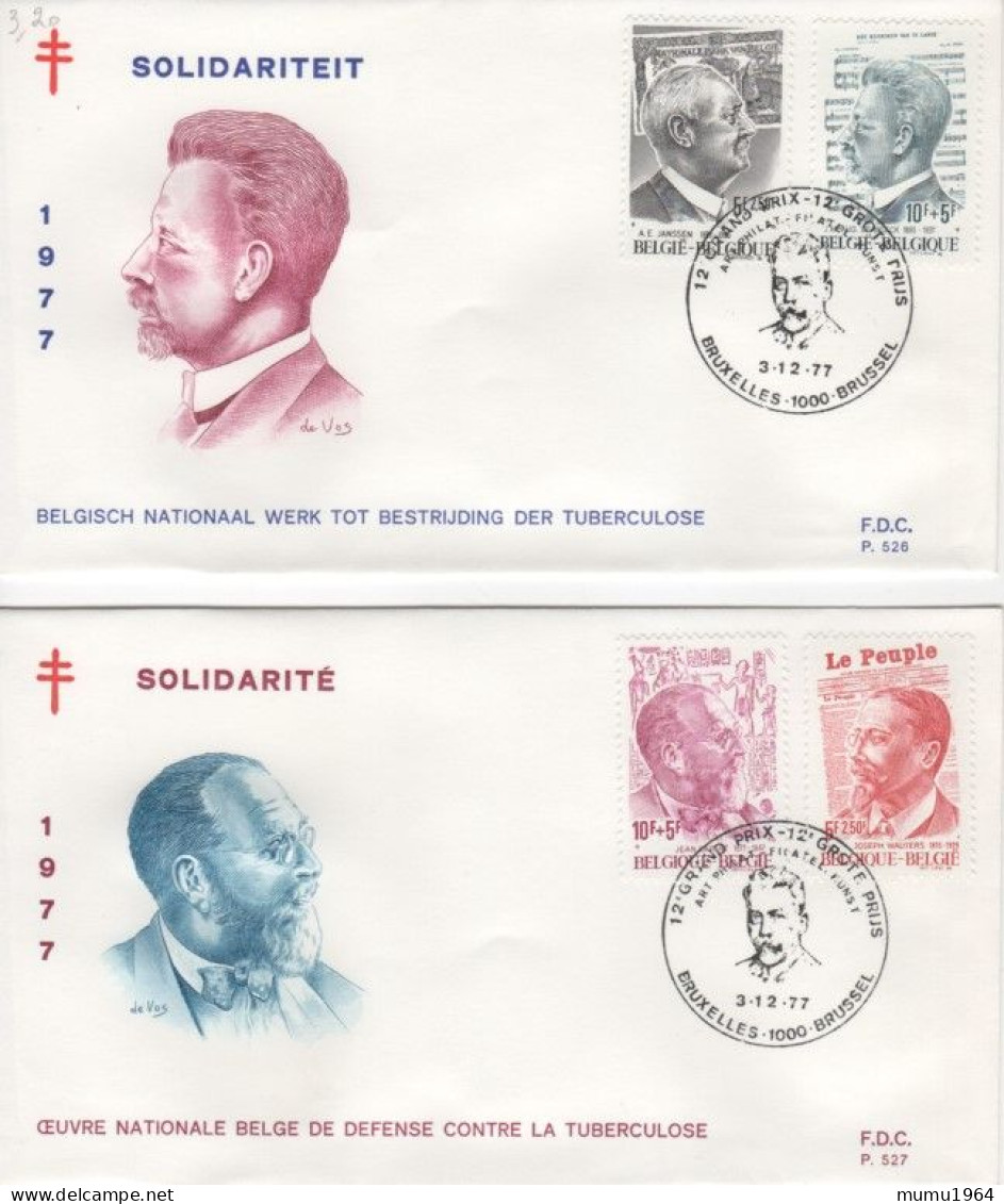 COB - FDC N° 526/27 - Timbre N° 1877/80 - 1971-1980