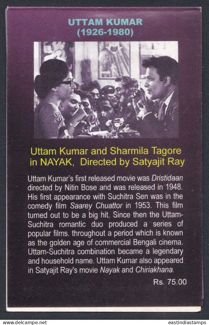 Inde India 2009 Mint Stamp Booklet Uttam Kumar Actor, Cinema, Film, Art, Satyajit Ray - Autres & Non Classés