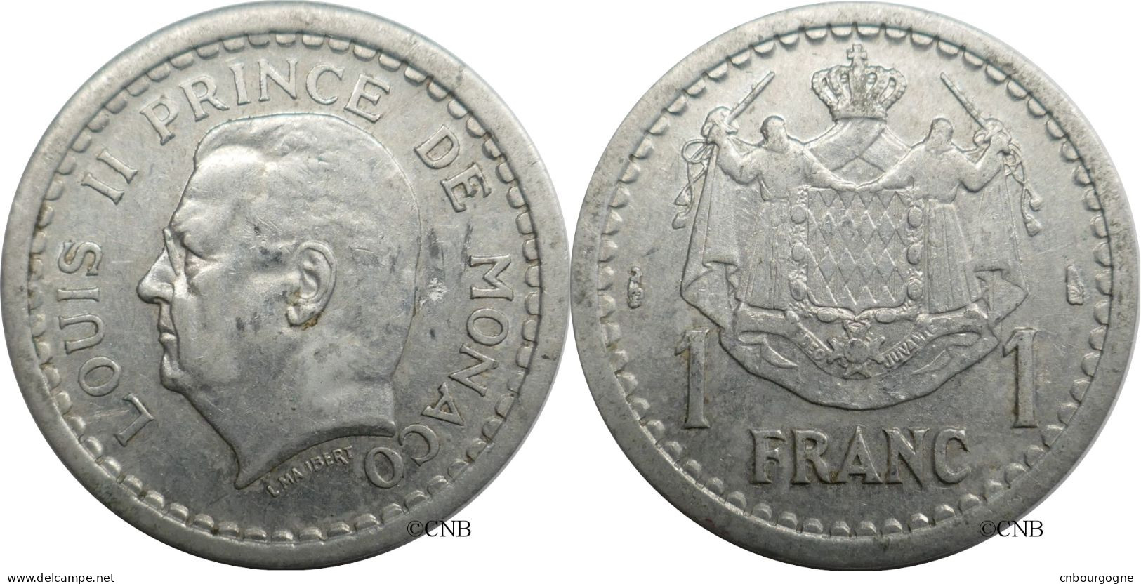 Monaco - Principauté - Louis II - 1 Franc ND (1943) - TTB/XF45 - Mon6524 - 1922-1949 Luigi II