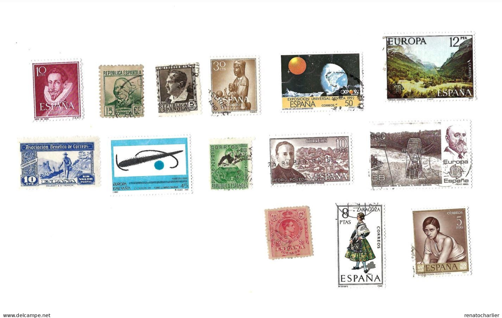 Collection De 105 Timbres  Oblitérés. - Collections