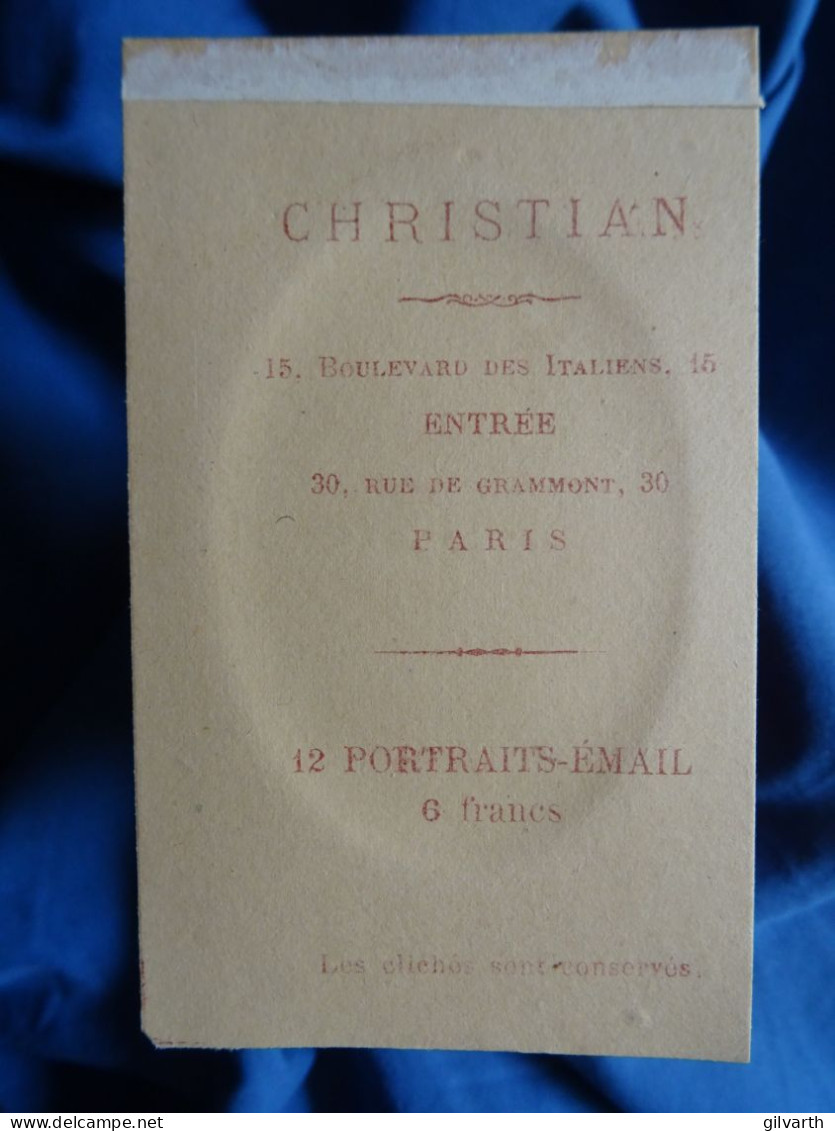 Photo CDV Christian à Paris  Petit Garçon  Costume à Carreaux  CA 1880 - L679B - Ancianas (antes De 1900)