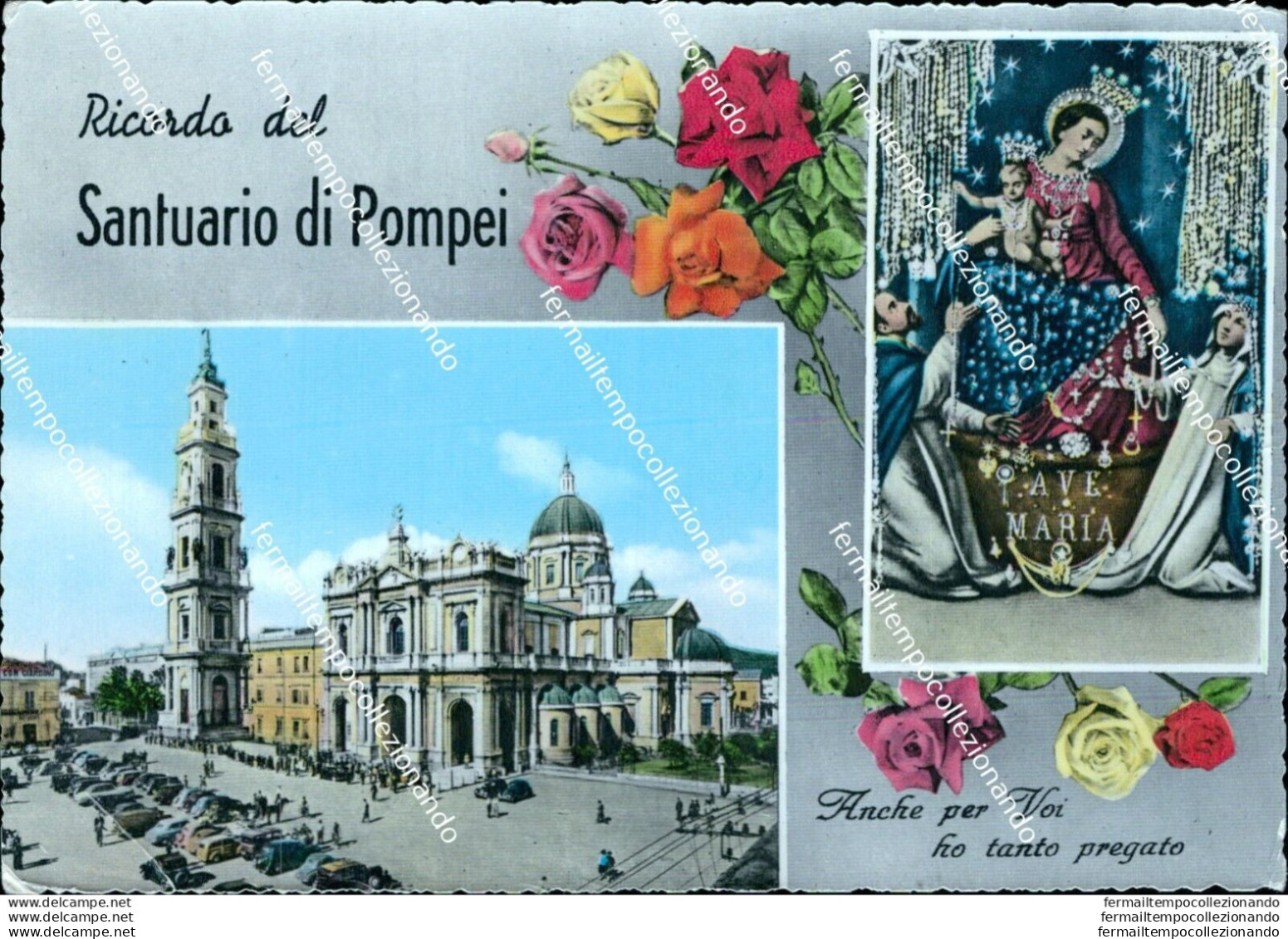 Br341 Cartolina Ricordo Santuario Di Pompei Provincia Di Napoli Caserta - Caserta