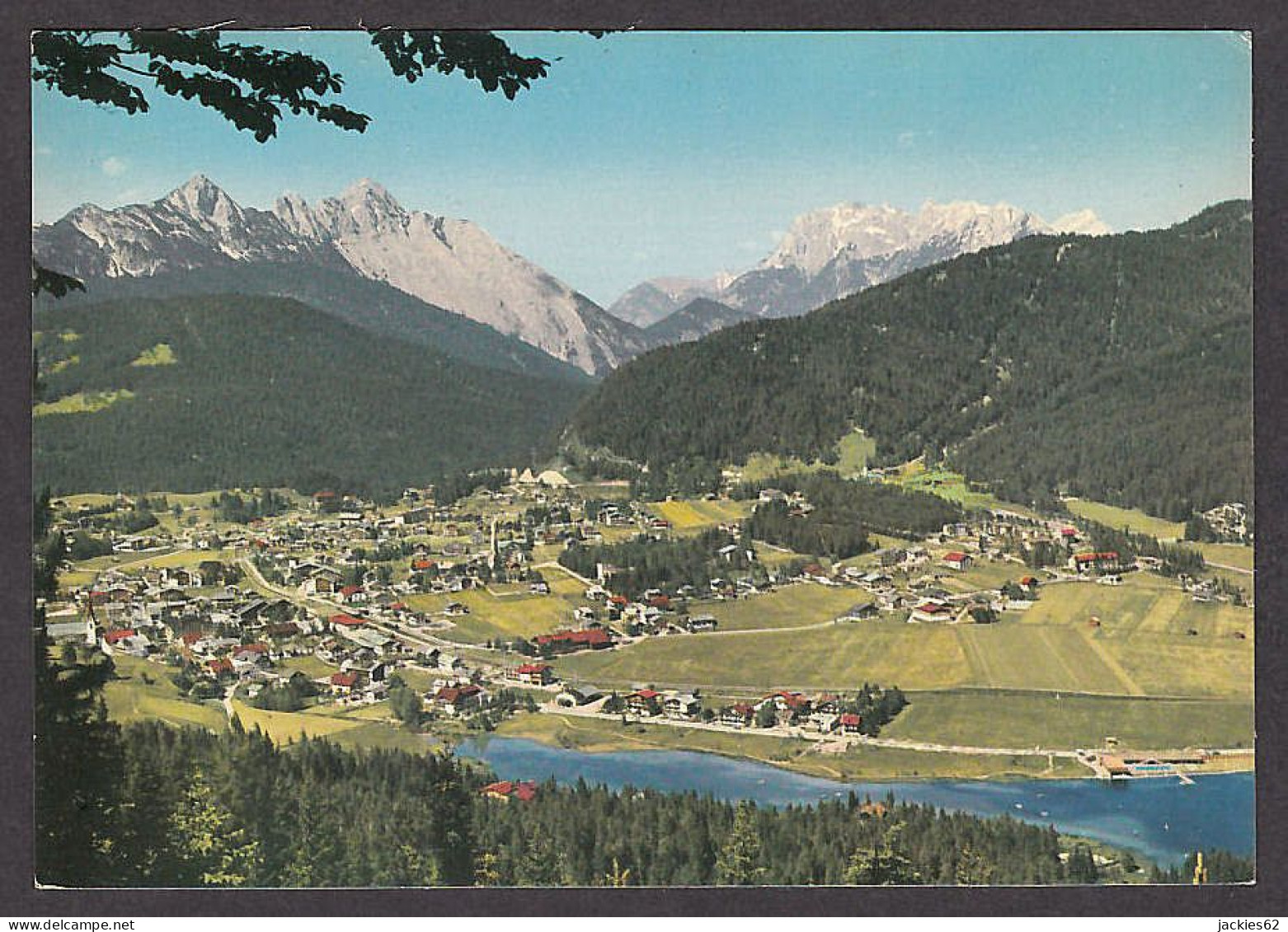 086707/ SEEFELD, Blick Vom Gschwandtkopf Zum Ort Mit See, Wetterstein Und Karwendel - Seefeld