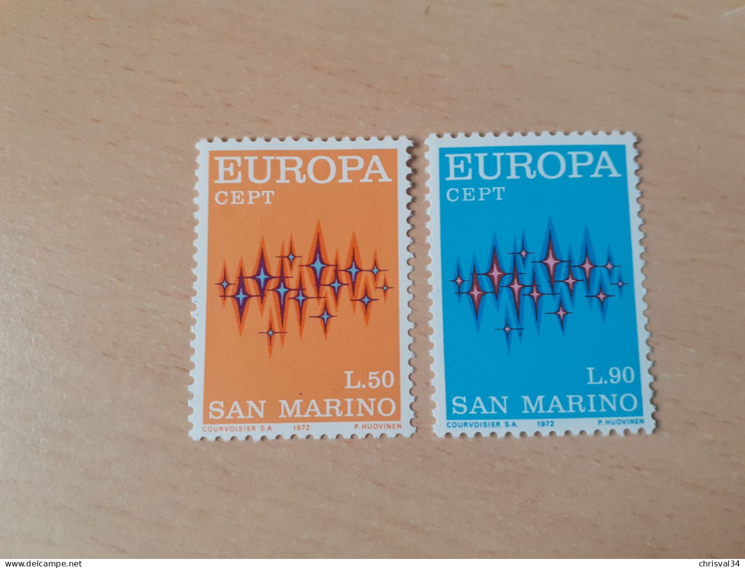 TIMBRES   SAINT-MARIN   ANNEE   1972   N  808  /  809   COTE  1,00  EUROS   NEUFS  LUXE** - Neufs