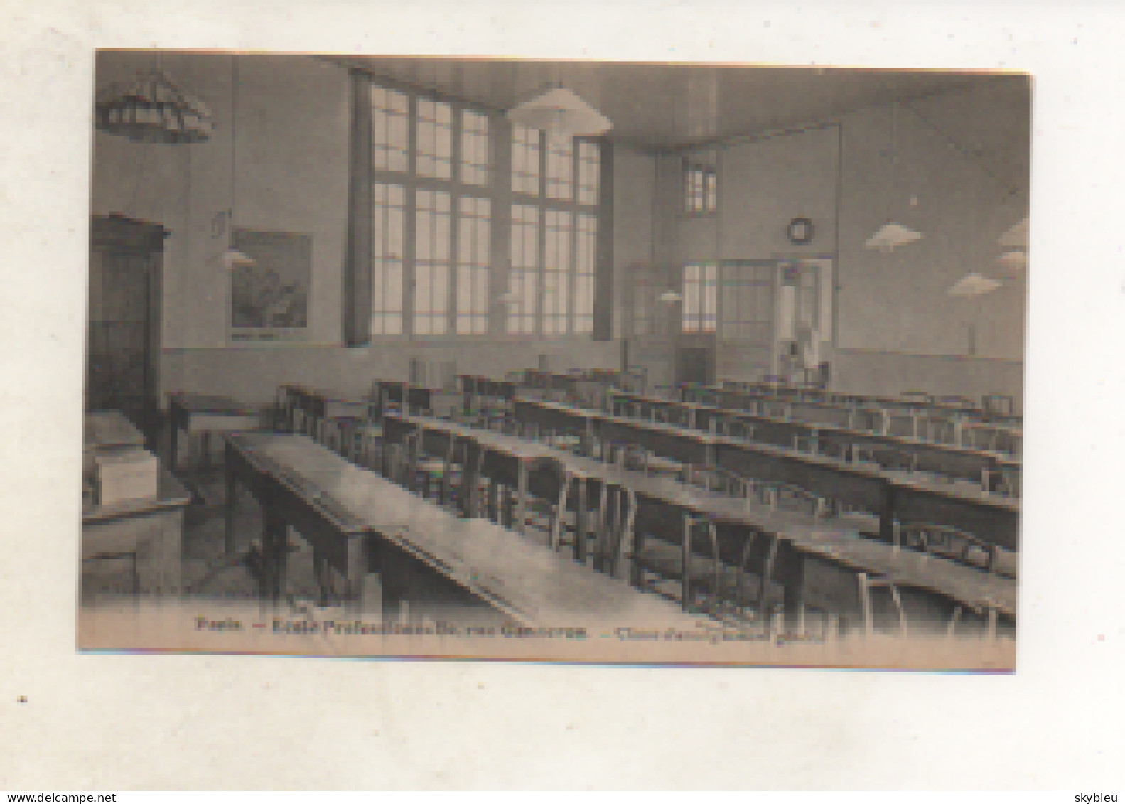 75. CPA - PARIS -  école Professionnelle - Rue Ganneron - Classe D'enseignement Général - - Educazione, Scuole E Università