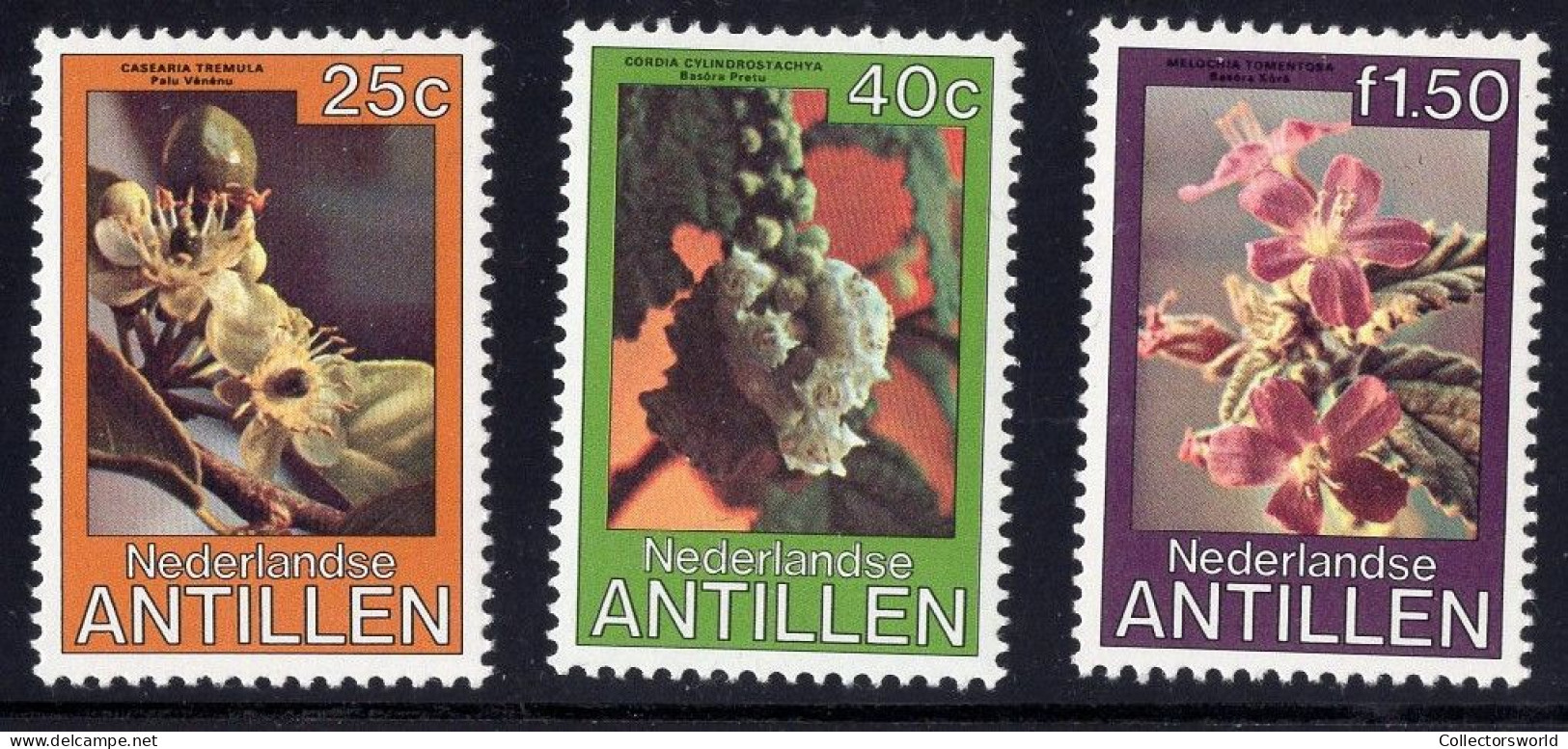 Netherlands Antilles 1979 Serie 3v Flowers Flora Blumen MNH - West Indies