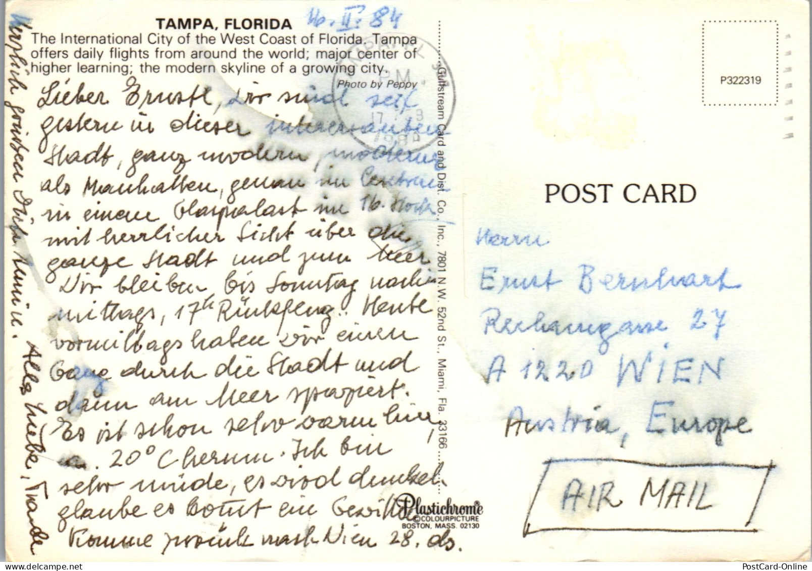49860 - USA - Tampa , Florida , Mehrbildkarte - Gelaufen 1984 - Tampa