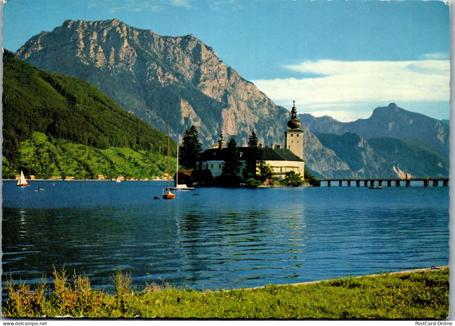 49789 - Oberösterreich - Gmunden , Schloß Ort Am Traunsee Mit Traunstein - Gelaufen 1964 - Gmunden