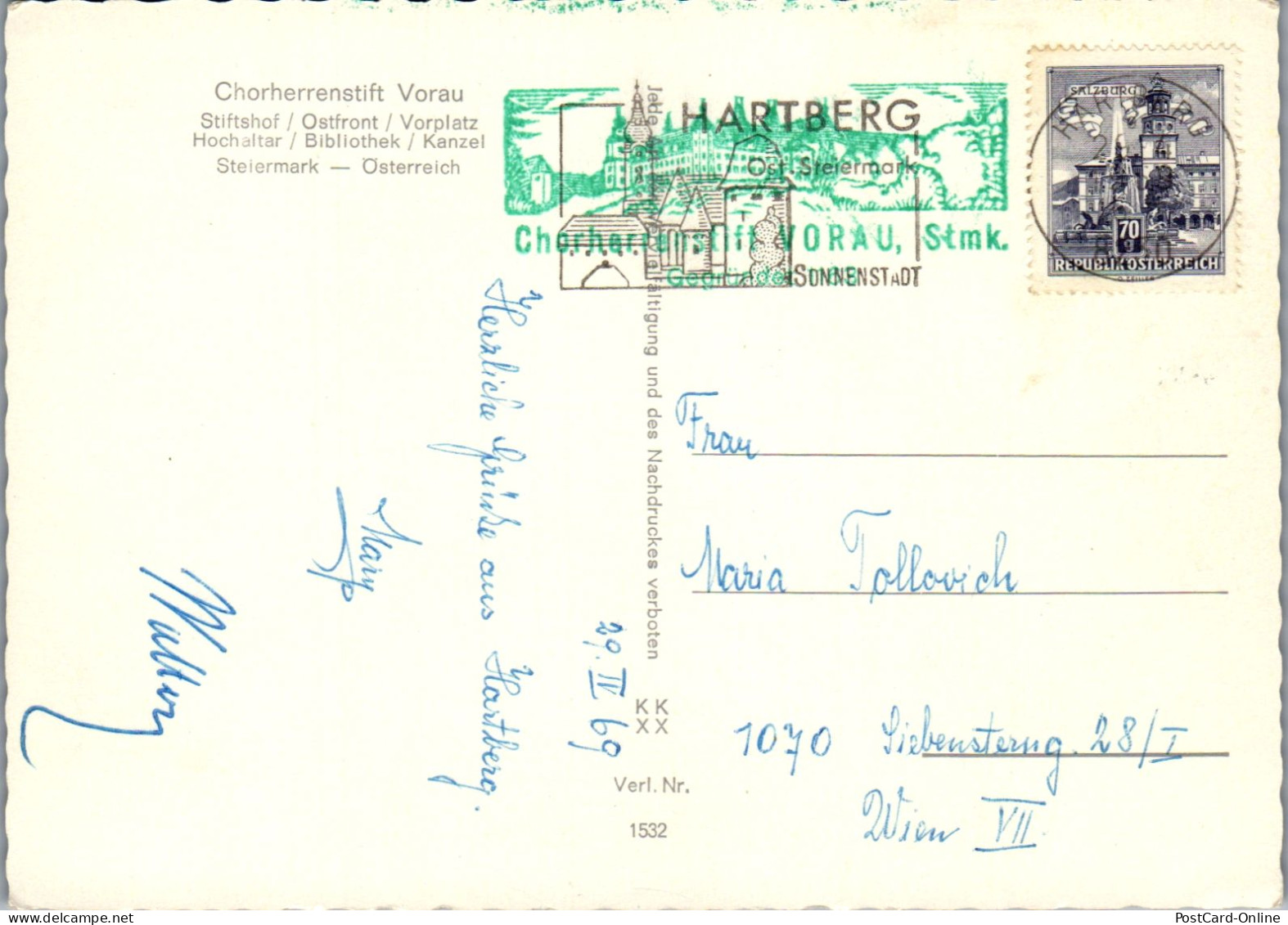 50329 - Steiermark - Vorau , Stift , Bibliothek , Mehrbildkarte - Gelaufen 1969 - Vorau
