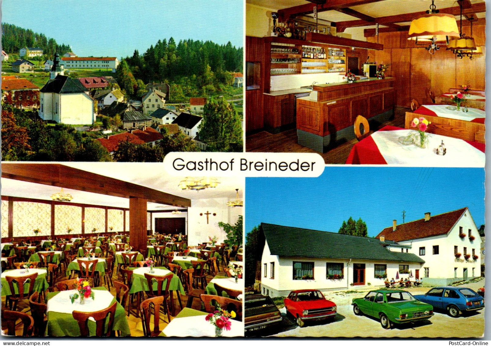 50253 - Steiermark - St. Lorenzen Am Wechsel , Gasthaus Friedricjh Breineder , Auto , Mehrbildkarte - Gelaufen 1980 - Fürstenfeld