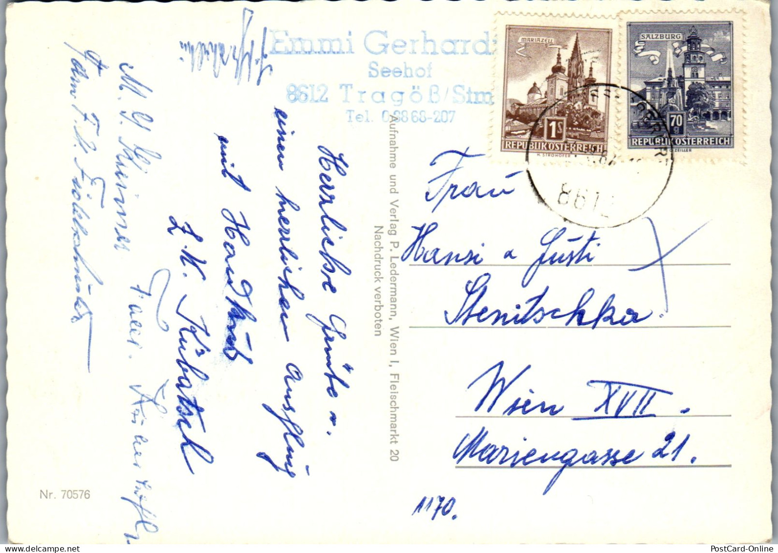 50116 - Steiermark - Tragöß , Oberort , Grüner See , Mehrbildkarte - Gelaufen  - Bruck An Der Mur