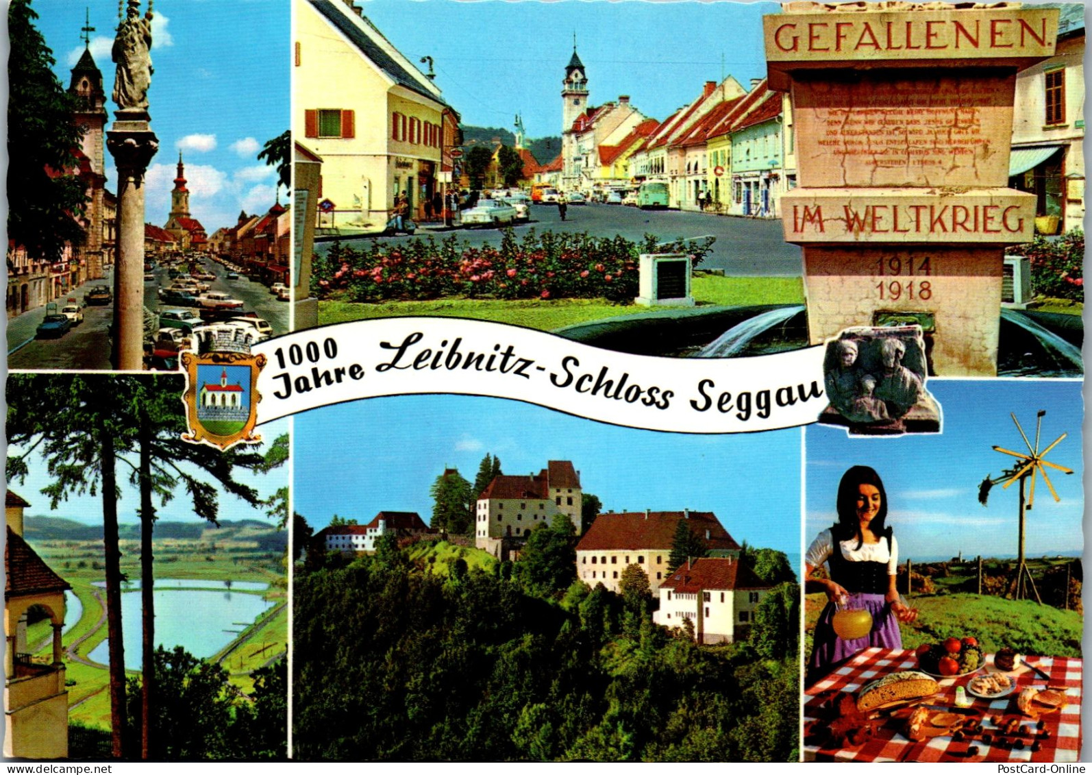 50095 - Steiermark - Leibnitz , Schloß Seggau , Hauptplatz , Mehrbildkarte - Nicht Gelaufen  - Leibnitz