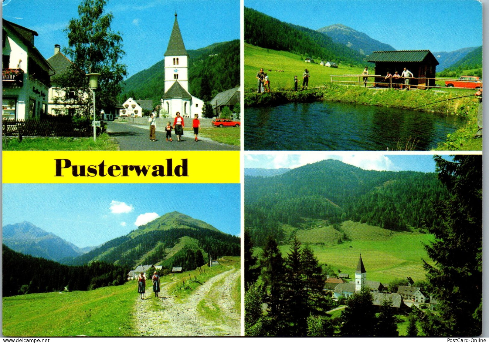 50600 - Steiermark - Pusterwald , Niedere Tauern , Fischteich , Hinterwinkel Mit Hochwart , Dorfansicht - Gelaufen 1984 - Judenburg