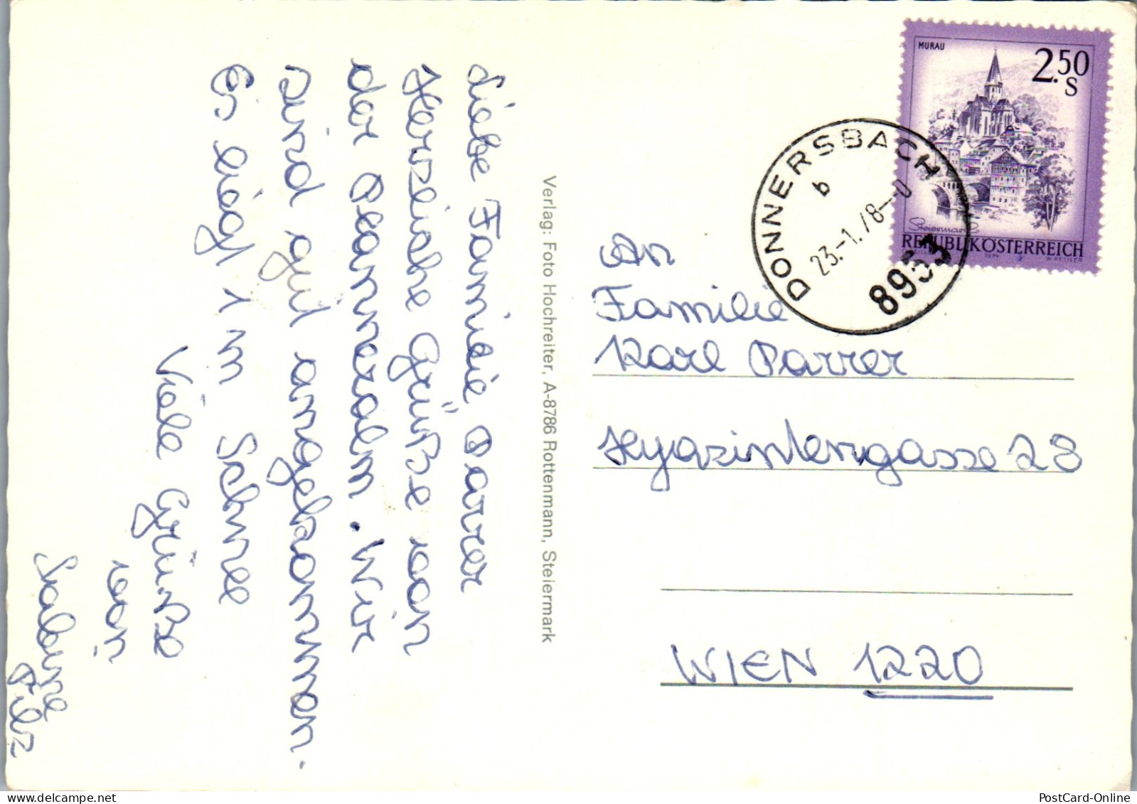 50594 - Steiermark - Donnersbach , Planneralm , Mehrbildkarte - Gelaufen 1978 - Donnersbach (Tal)