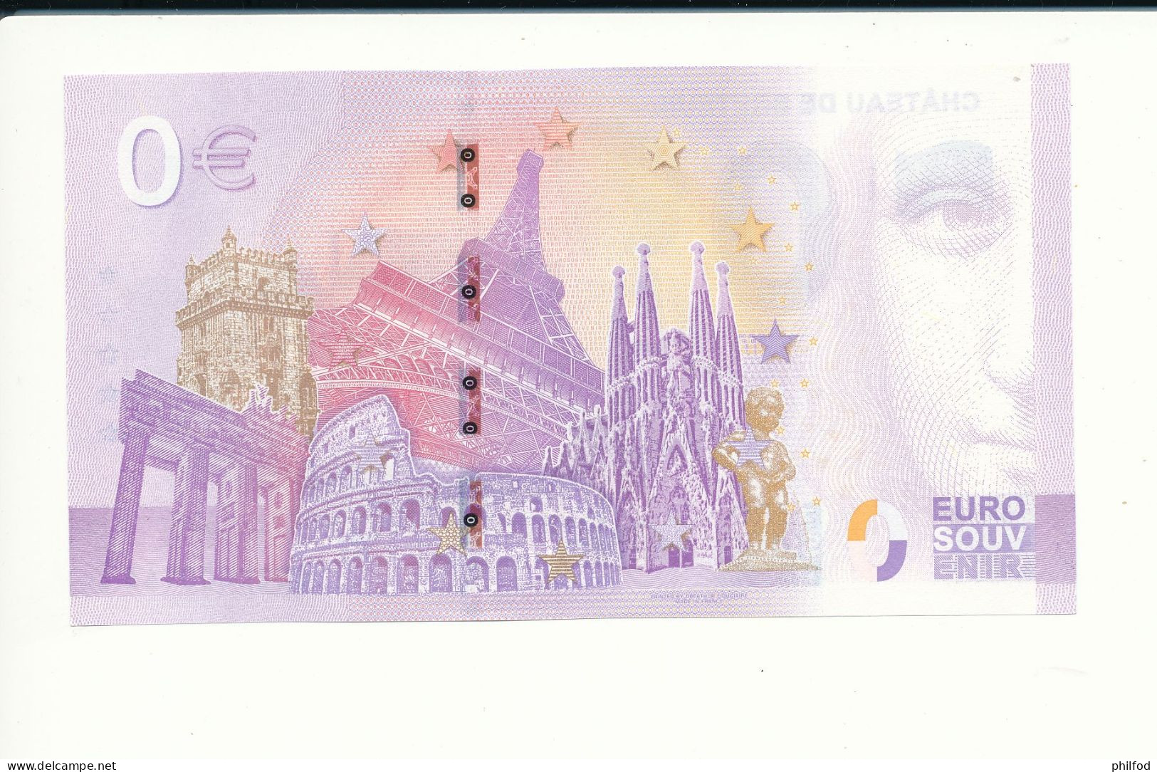 Billet Touristique 0 Euro - CHÂTEAU DE BRETEUIL - UEZK - 2023-1  N° 143 - Sonstige & Ohne Zuordnung