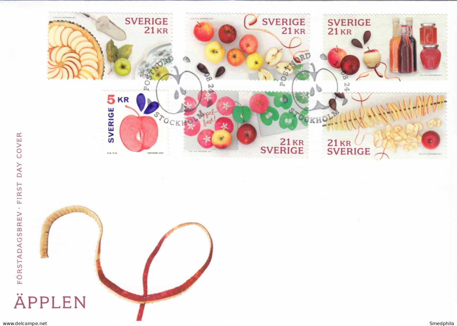 Sweden FDC 2017 - Apples - FDC