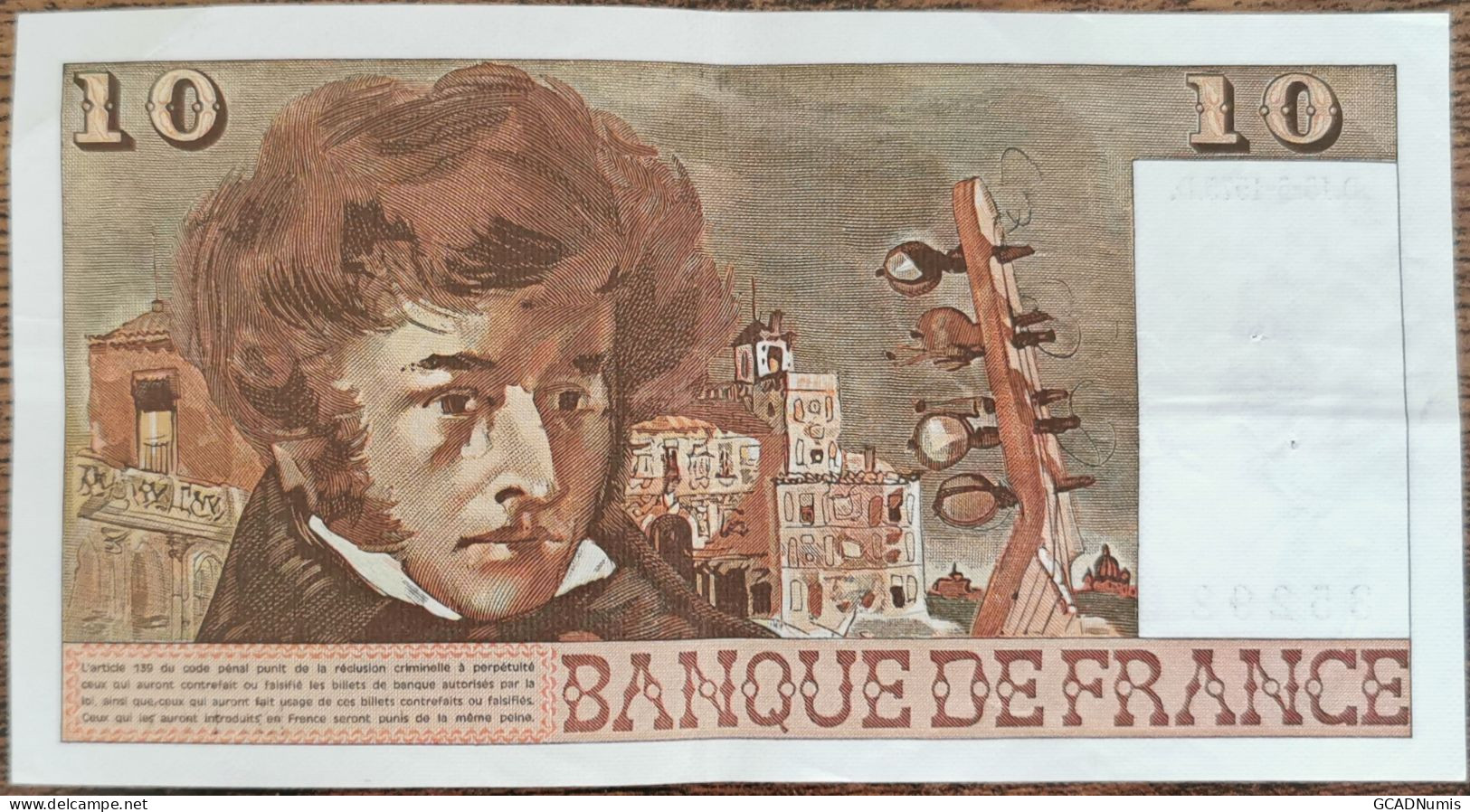 Billet 10 Francs BERLIOZ  15 - 5 - 1975 France M.176 - 10 F 1972-1978 ''Berlioz''