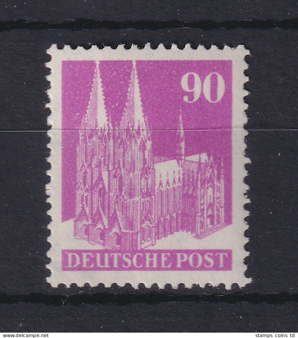 Bizone Bauten 90Pfg Kölner Dom Eng Gez. 14 Mi.-Nr. 96 IV W A  ** - Mint