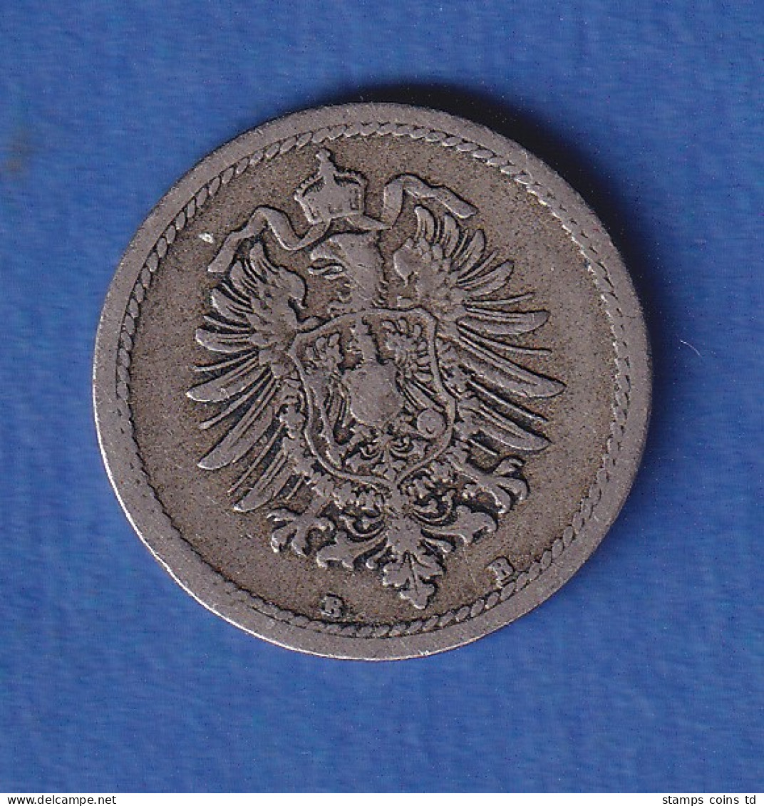 Deutsches Reich Kursmünze 5 Pfennig 1875 B Ss - Otros & Sin Clasificación