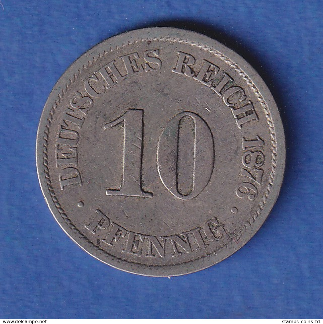 Deutsches Kaiserreich Kursmünze 10 Pfennig 1876 J Ss - Otros & Sin Clasificación