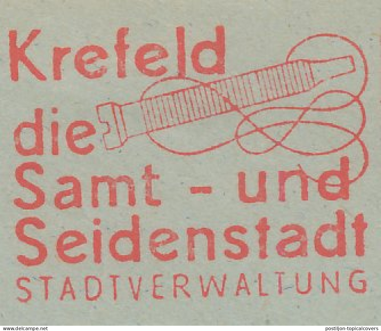 Meter Cut Germany 1953 Velvet And Silk City Krefeld - Textile