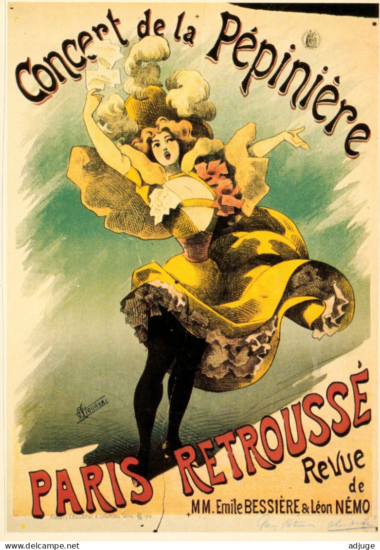 CPM-Affiche Illustrateur Alfred Choubrac "PARIS RETROUSSÉ" Spectacle Cabaret  Concert De La PÉPINIÈRE  Erotisme - Kabarett